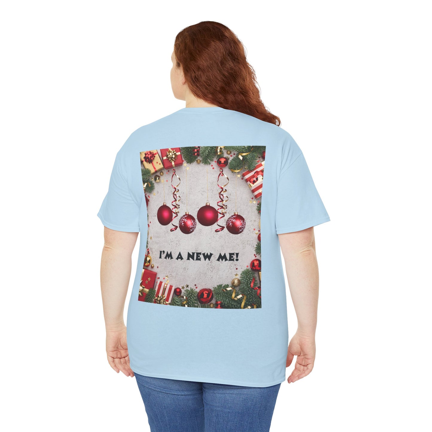 Christmas-Themed Unisex Heavy Cotton Tee, Holiday Gift, Festive Apparel, Family Gatherings, New Year Celebrations, Cute Christmas Shirt