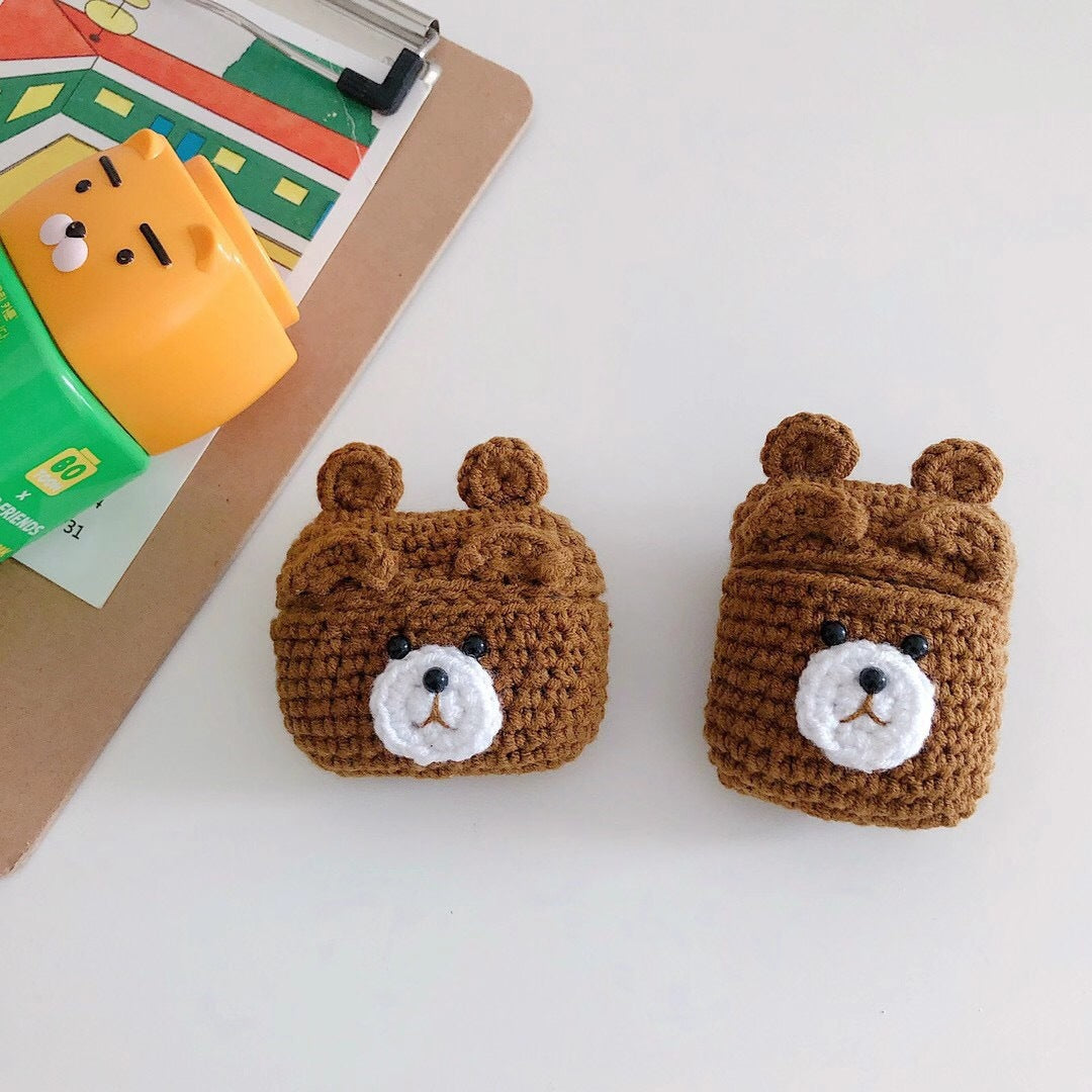 Plush Brown Bear Bluetooth Headset Case