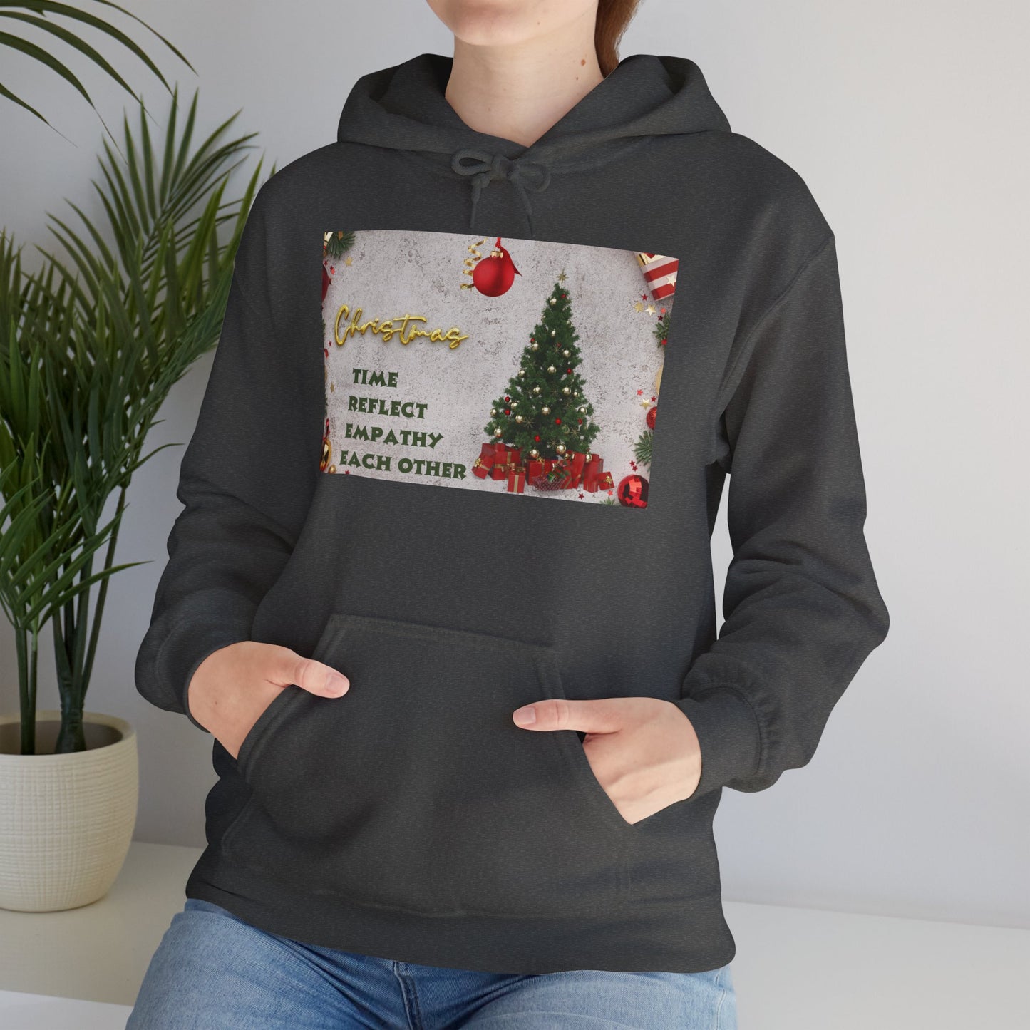 Christmas Vibe Hoodie, Festive Sweatshirt for Holiday Celebrations, Cozy Gift for Friends and Family, Unisex Winter Wear, Reflect Empathy