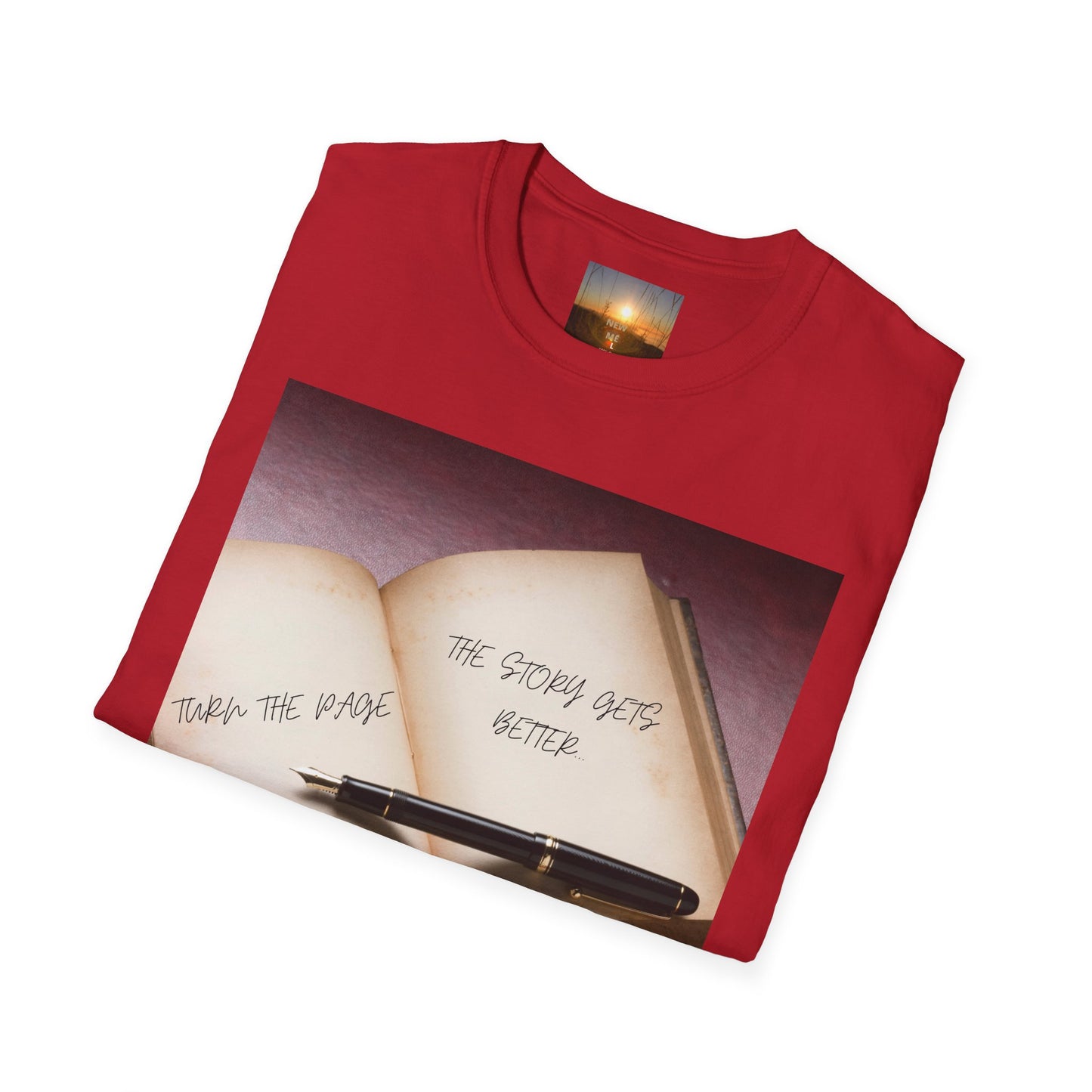 TURN THE PAGE Inspirational Book T-Shirt, Motivational Tee, Reading Lover Gift, Journal Enthusiast Apparel, Bookworm T-Shirt, Literary Quote Shirt