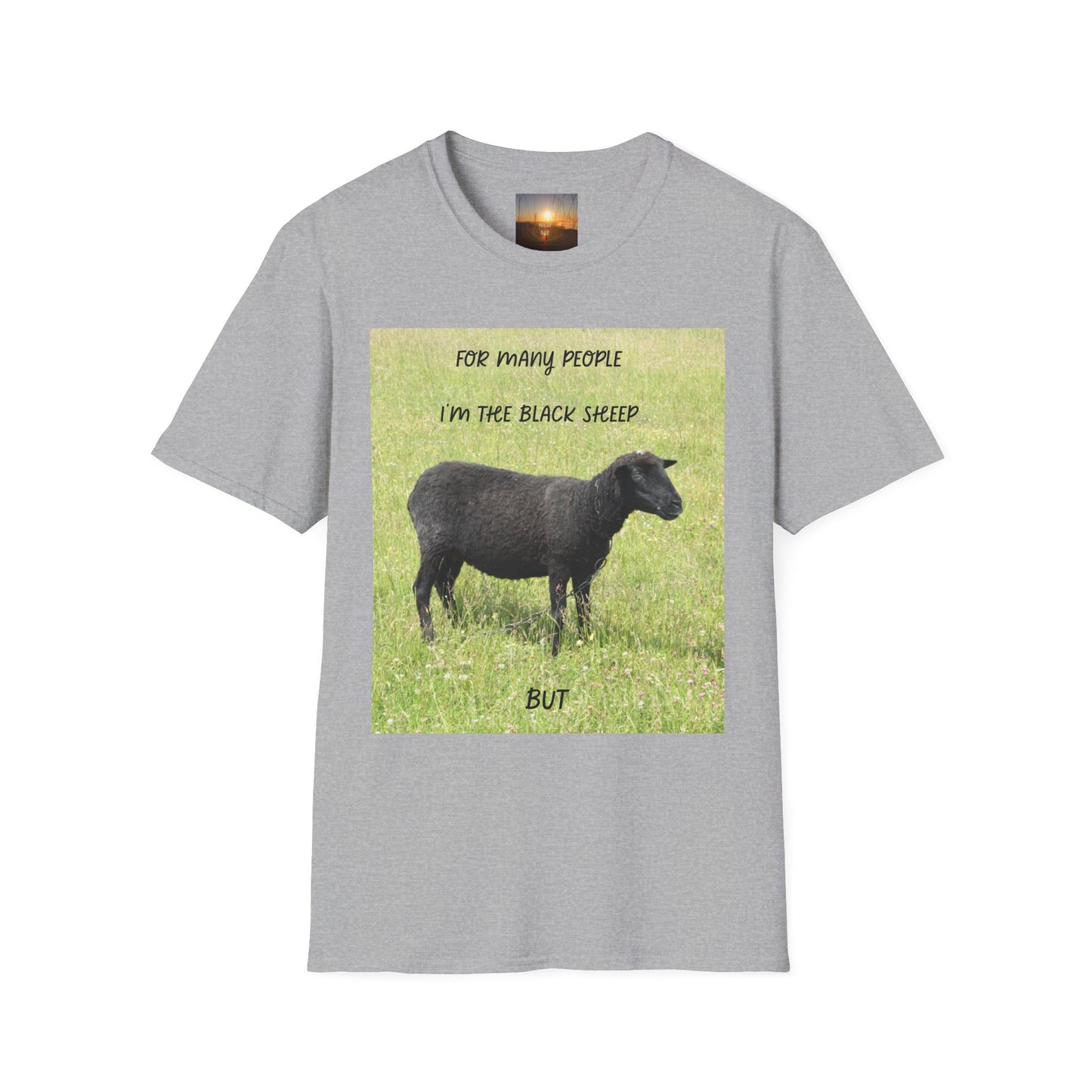 BLACK SHEEP Playful Sheep Graphic T-Shirt, Fun Tee for Animal Lovers, Gift for Sheeple, Humorous Farm Shirt, Cute Casual Top