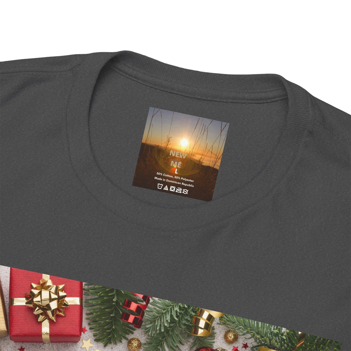 Christmas-Themed Unisex Heavy Cotton Tee, Holiday Gift, Festive Apparel, Family Gatherings, New Year Celebrations, Cute Christmas Shirt