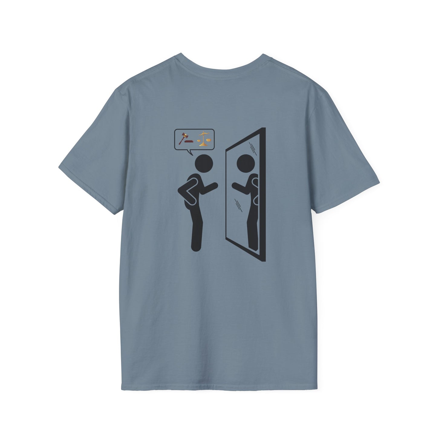 JUDGING Whimsical Unisex T-Shirt with Playful Door Design - Fun Gift for Friends, Casual Wear, Birthday Surprise, Everyday Humor, Quirky Style