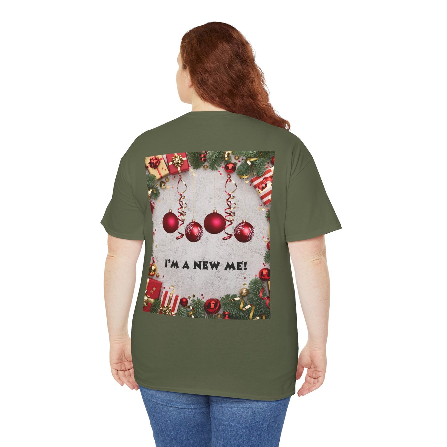 Christmas-Themed Unisex Heavy Cotton Tee, Holiday Gift, Festive Apparel, Family Gatherings, New Year Celebrations, Cute Christmas Shirt