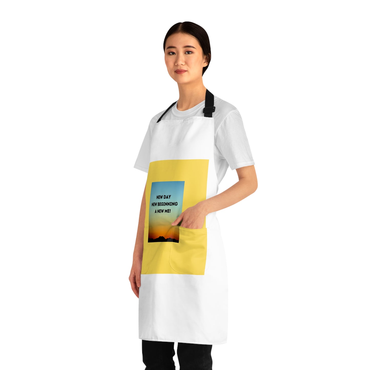 NEW DAY NEW BEGINNING A NEW ME Apron (AOP)