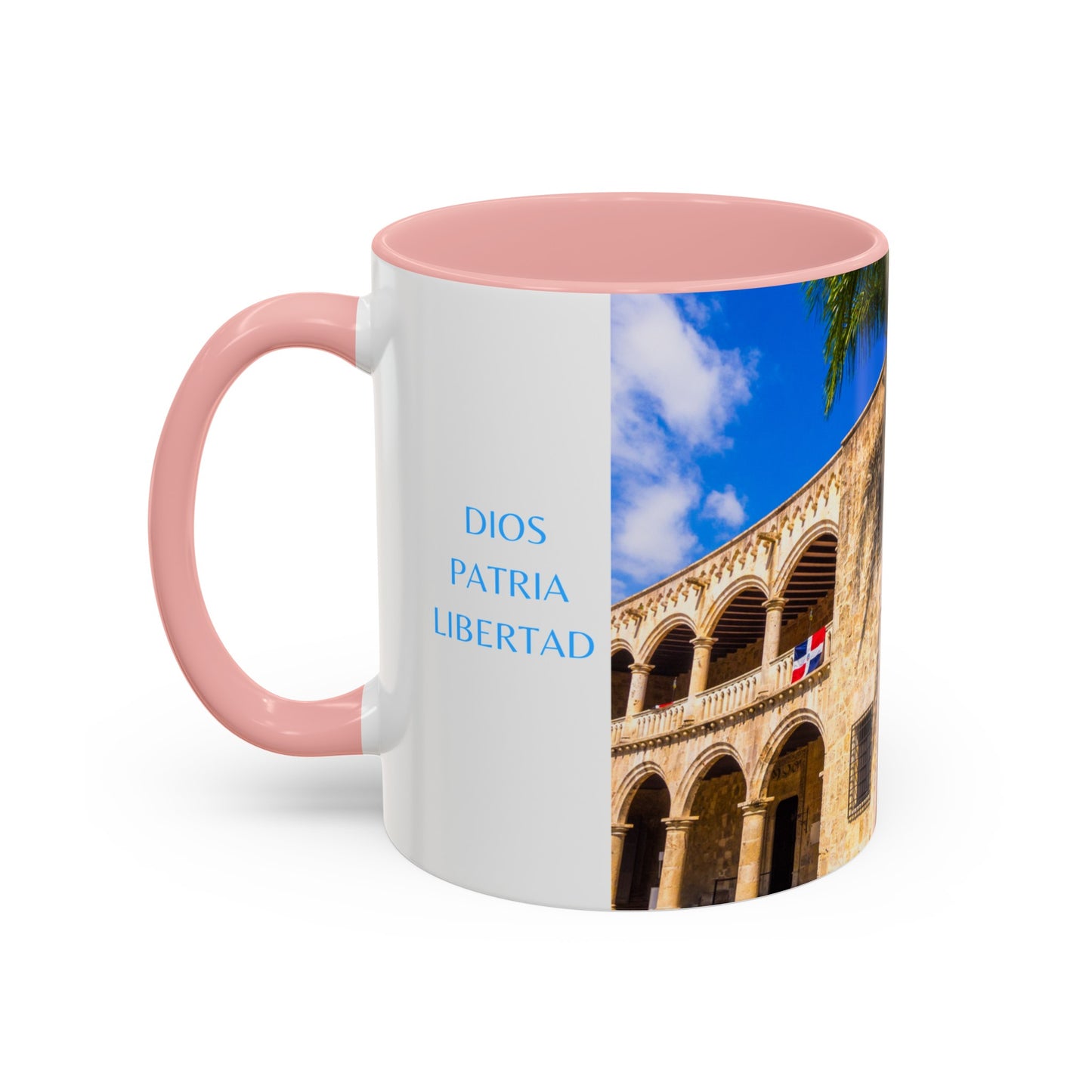 DIOS PATRIA LIBERTAD EL DOMINICANITO ESE Accent Coffee Mug, 11oz