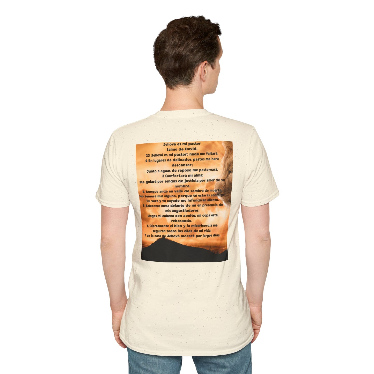SALMOS 23 Inspirational Unisex T-Shirt with Psalm 23 Design, Motivational Gift for Friends, Faith-Based Apparel, Religious Shirt, Casual Wear