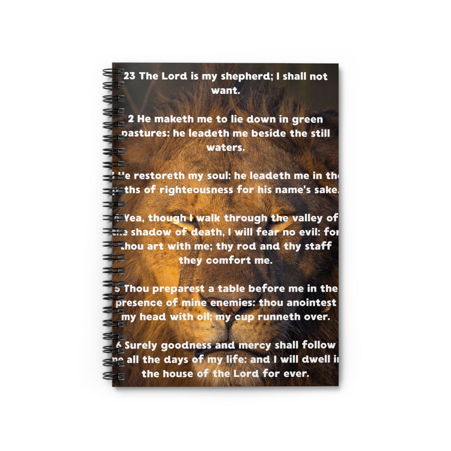 PSALM 23 Spiritual Spiral Notebook - Inspirational Prayer Journal, Faith-based Stationery, Christian Gift for Home, School, or Work