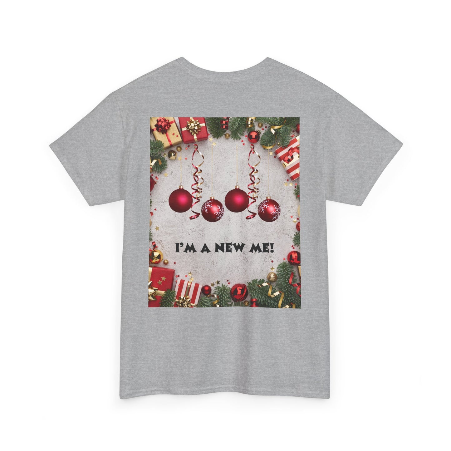 Christmas-Themed Unisex Heavy Cotton Tee, Holiday Gift, Festive Apparel, Family Gatherings, New Year Celebrations, Cute Christmas Shirt