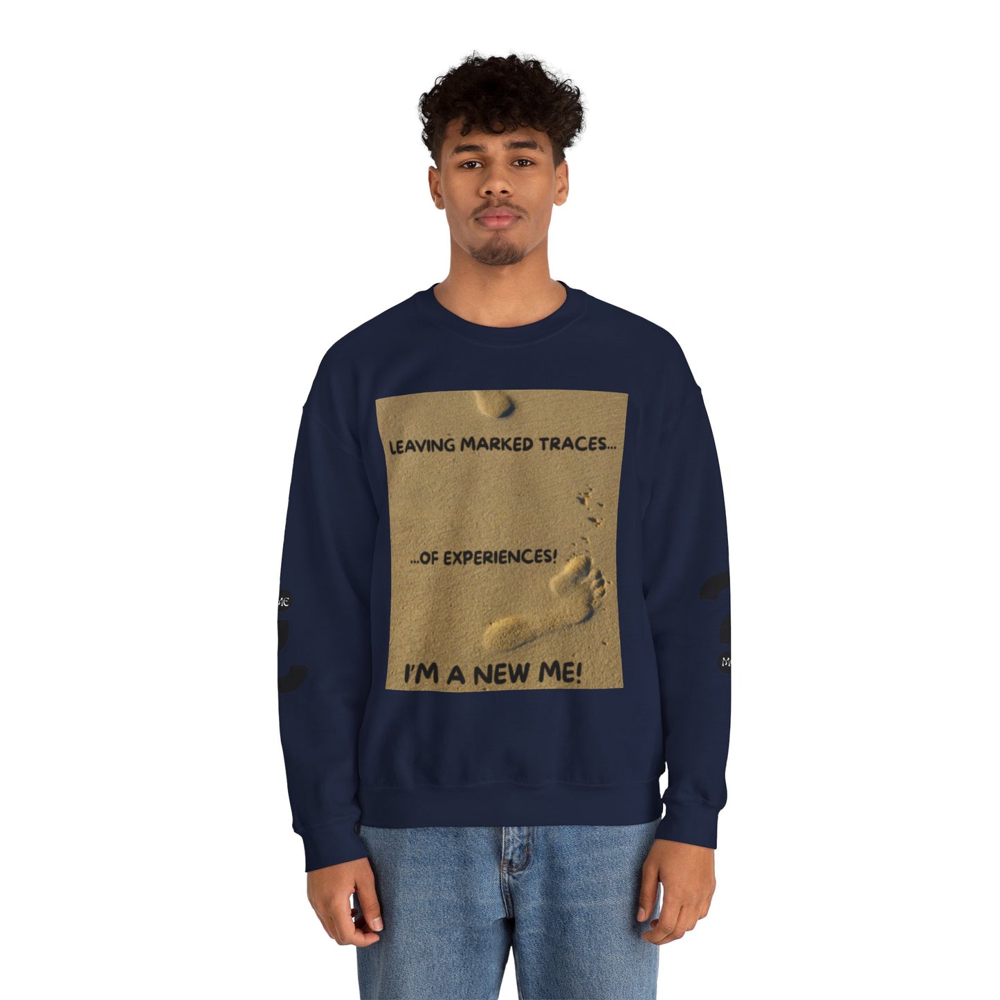 LEAVING MARKED TRACES New Beginnings Crewneck Sweatshirt | Inspirational Gift, Motivational Apparel, Unisex Fashion, Casual Wear, Self-Improvement