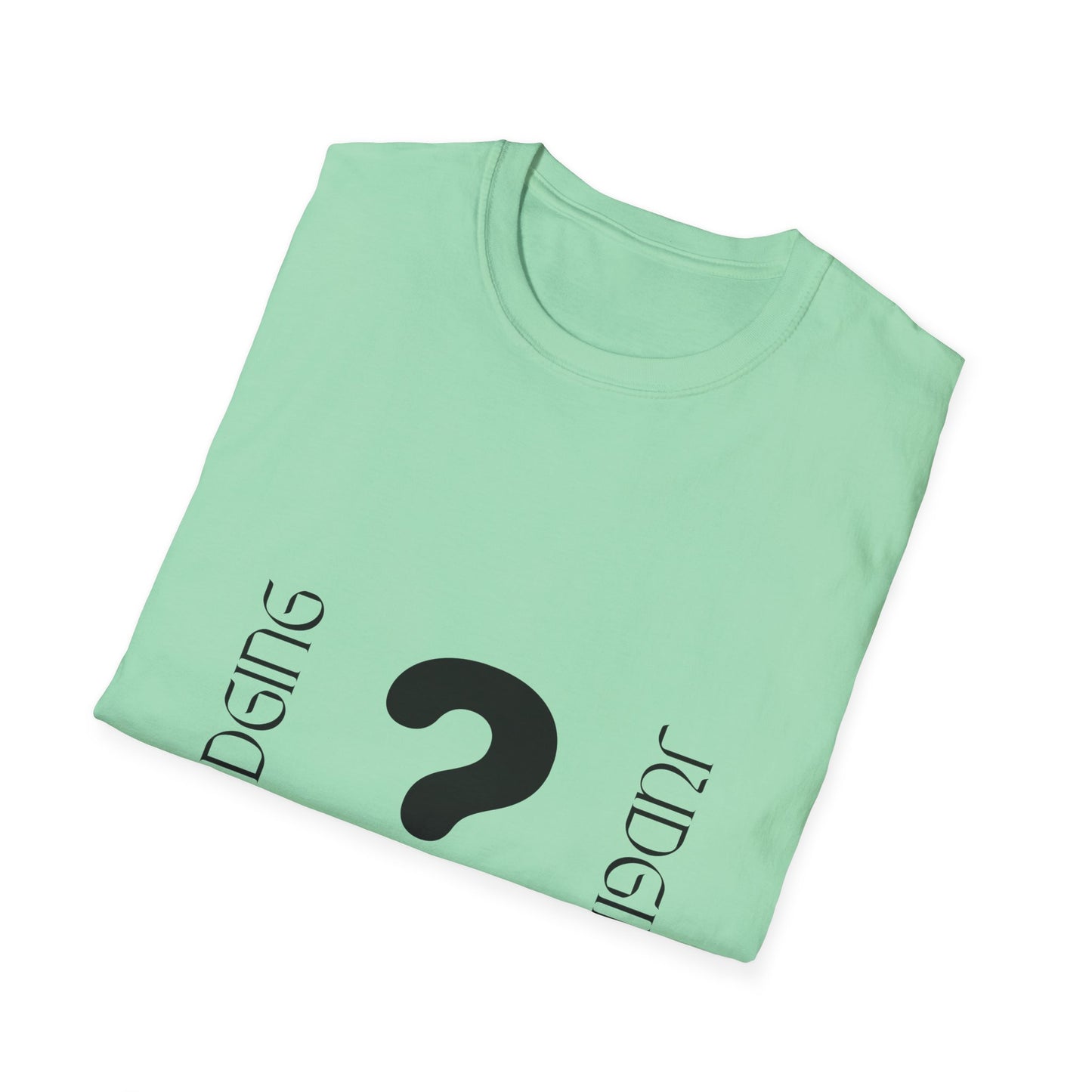 JUDGING Whimsical Unisex T-Shirt with Playful Door Design - Fun Gift for Friends, Casual Wear, Birthday Surprise, Everyday Humor, Quirky Style