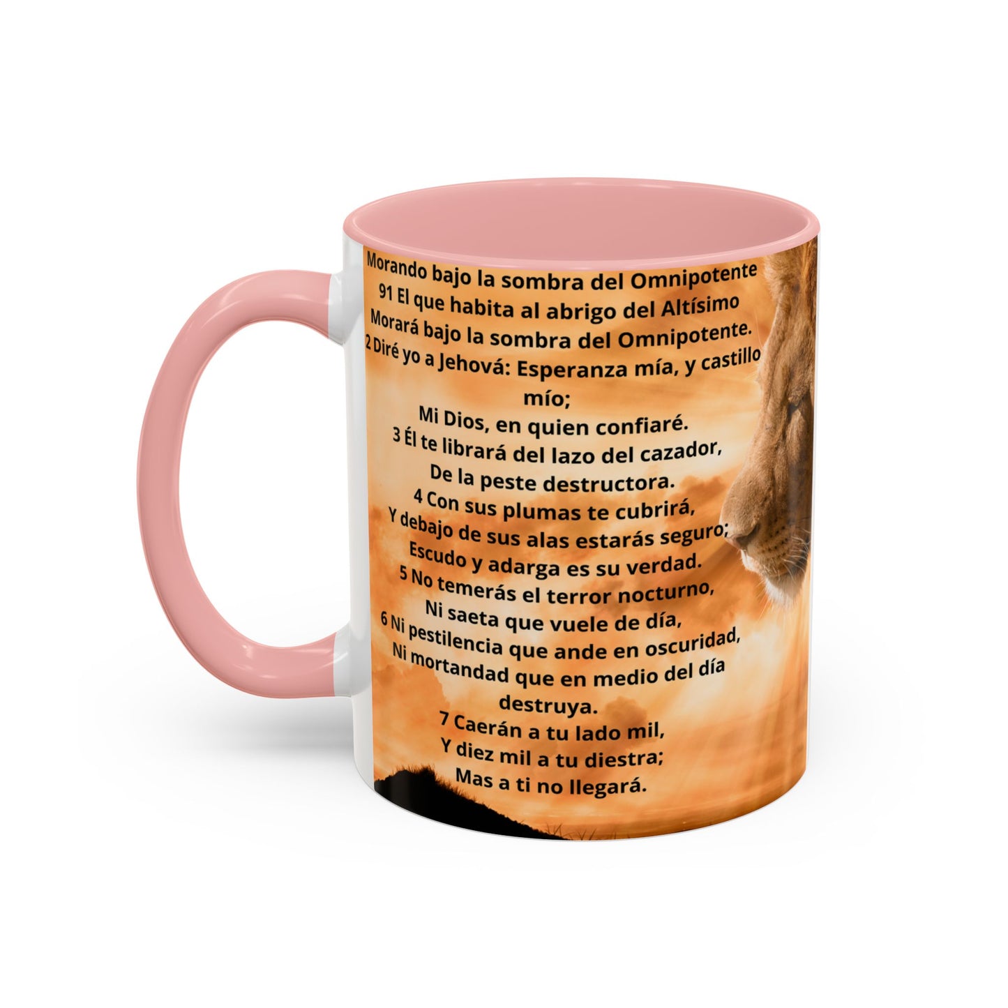 SALMO 91 Inspirational Coffee Mug, Motivational Mug, Gift for Coffee Lovers, Cozy Morning Vibes, Religious Gift