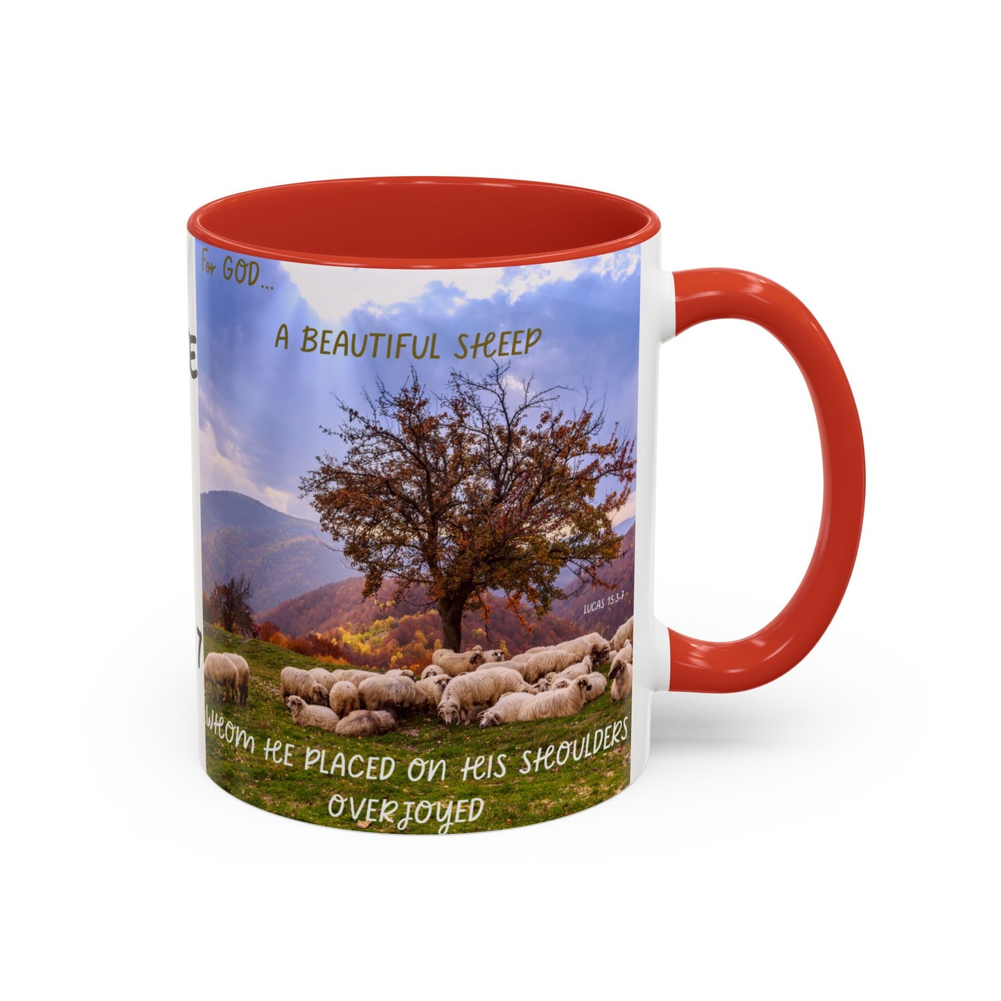 BLACK SHEEP Beautiful Sheep Coffee Mug, Inspirational Luke 15:3-7 Mug, Nature Lover Gift, Faith-Based Beverage Cup, Unique Farmhouse Decor