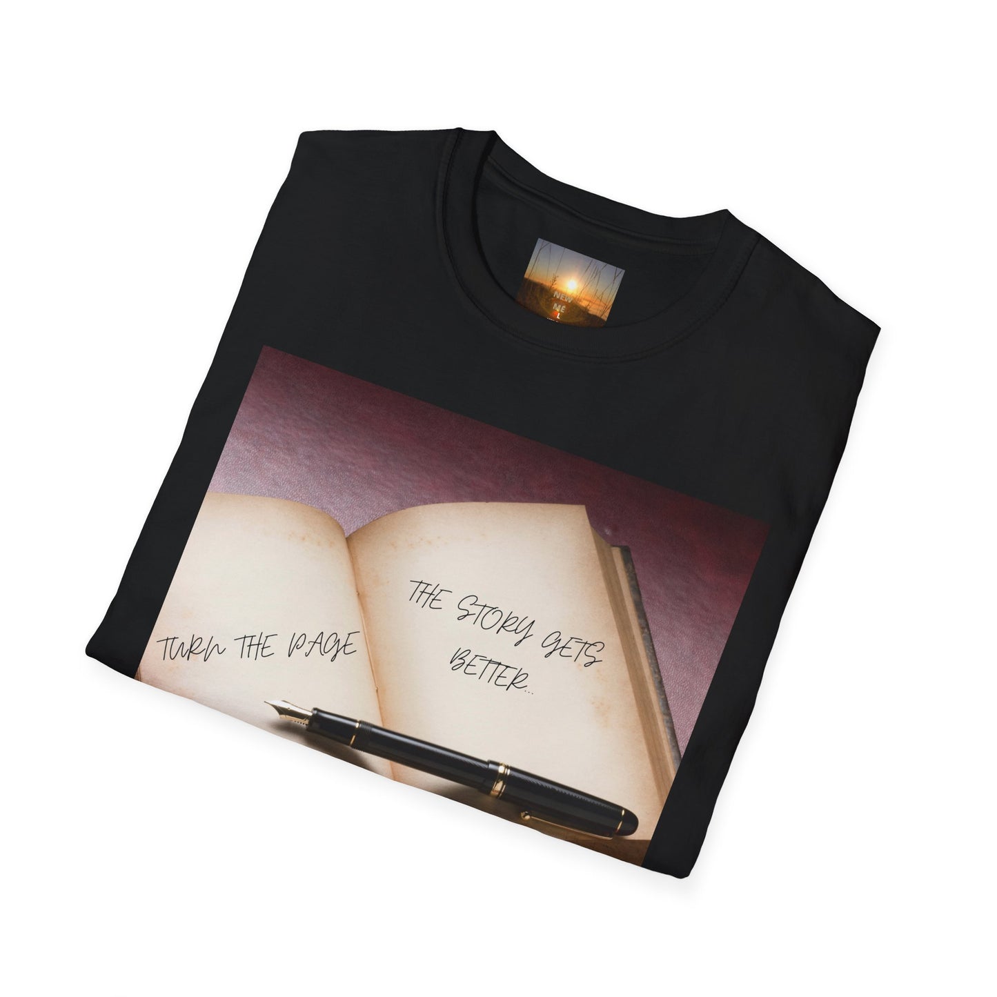 TURN THE PAGE Inspirational Book T-Shirt, Motivational Tee, Reading Lover Gift, Journal Enthusiast Apparel, Bookworm T-Shirt, Literary Quote Shirt