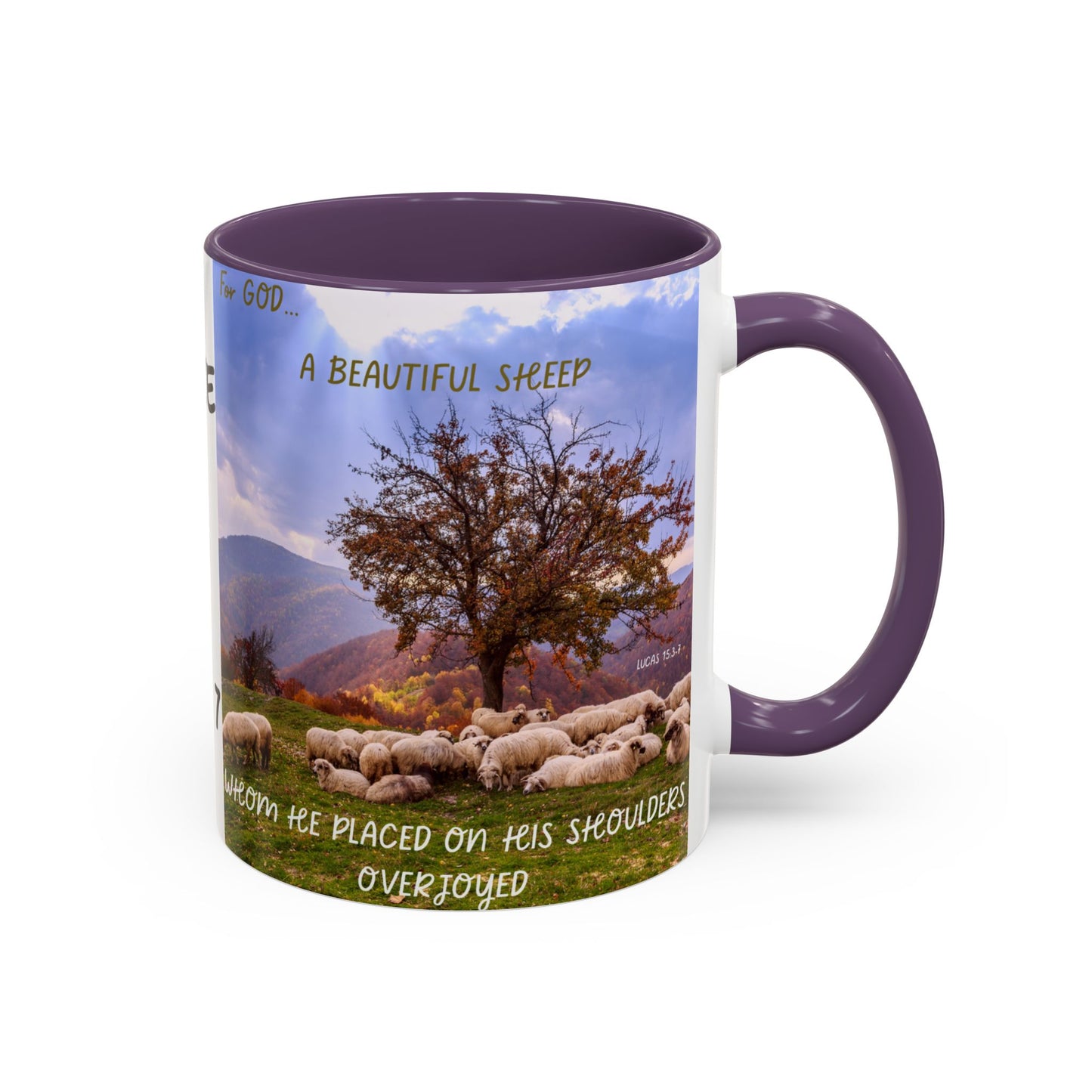 BLACK SHEEP Beautiful Sheep Coffee Mug, Inspirational Luke 15:3-7 Mug, Nature Lover Gift, Faith-Based Beverage Cup, Unique Farmhouse Decor