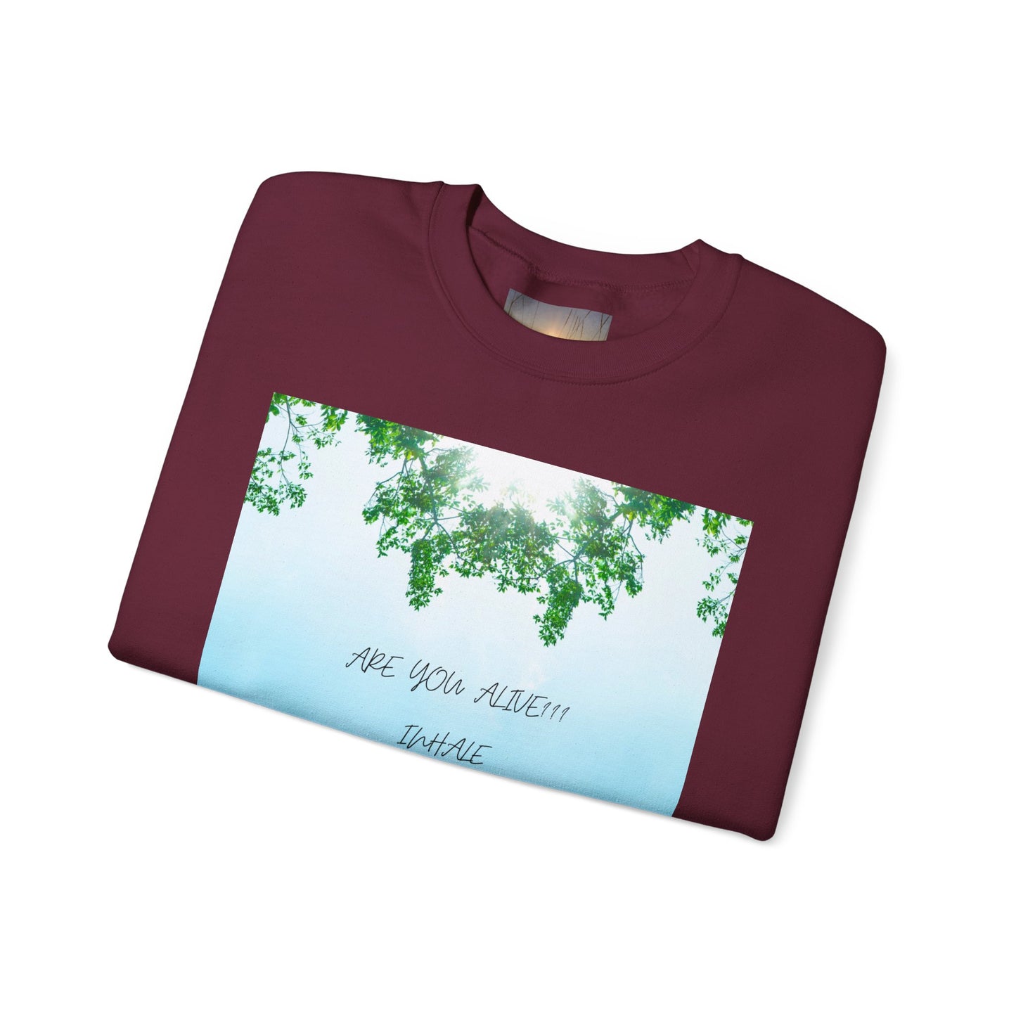 ARE YOU ALIVE Crewneck Sweatshirt, Motivational Gift, Cozy Relaxed Wear, Nature Vibes, Unisex Sweatshirt, Self-Care