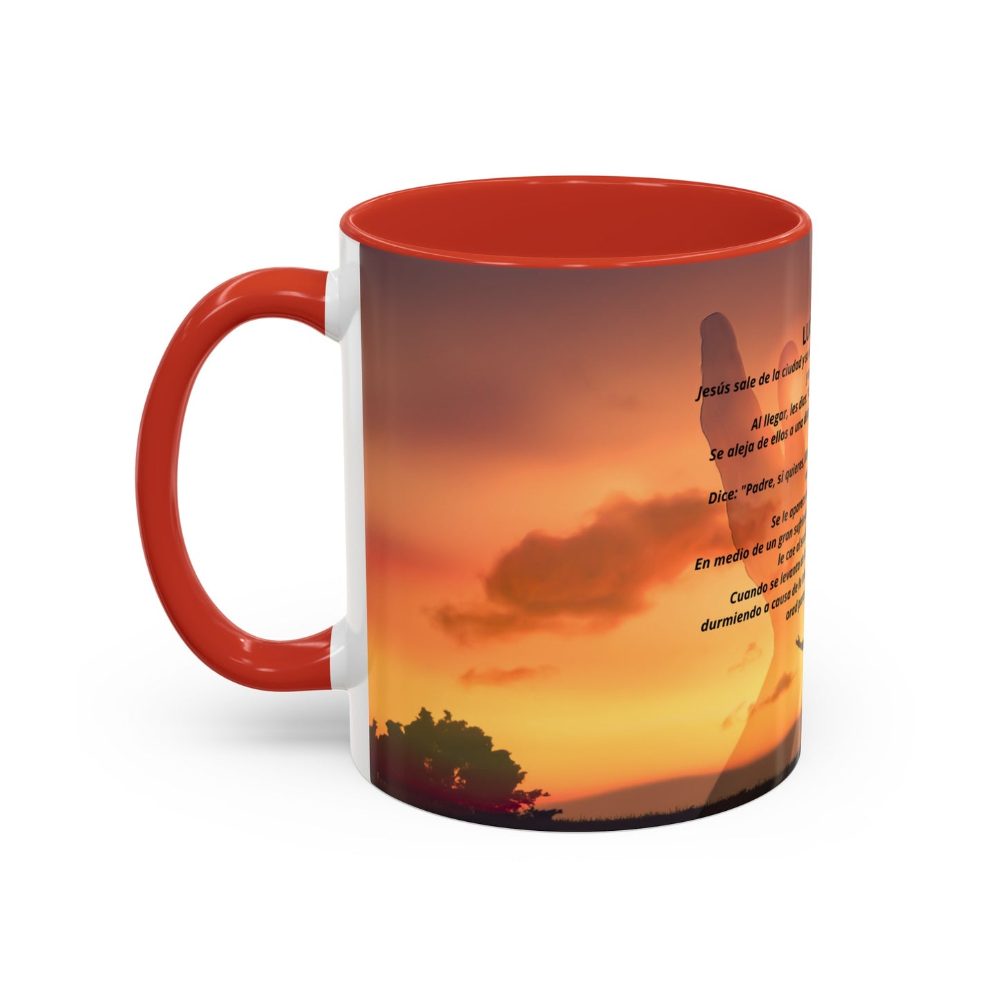 LUCAS 22: 39-46 Oración en el Monte Accent Coffee Mug (1ó1, 15oz)