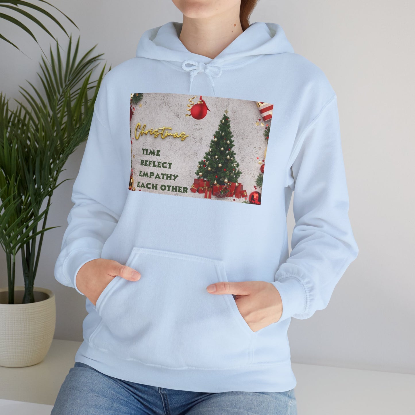Christmas Vibe Hoodie, Festive Sweatshirt for Holiday Celebrations, Cozy Gift for Friends and Family, Unisex Winter Wear, Reflect Empathy