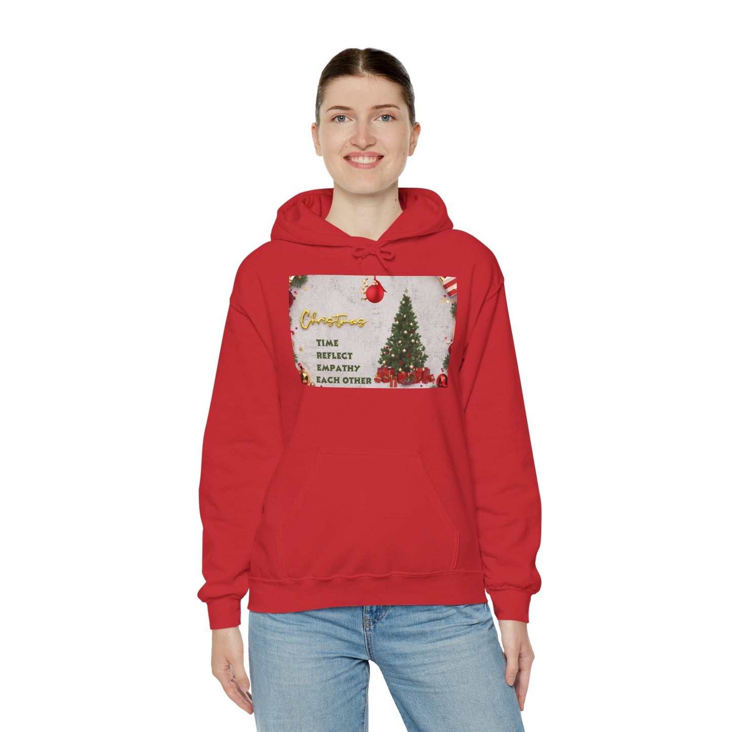 Christmas Vibe Hoodie, Festive Sweatshirt for Holiday Celebrations, Cozy Gift for Friends and Family, Unisex Winter Wear, Reflect Empathy