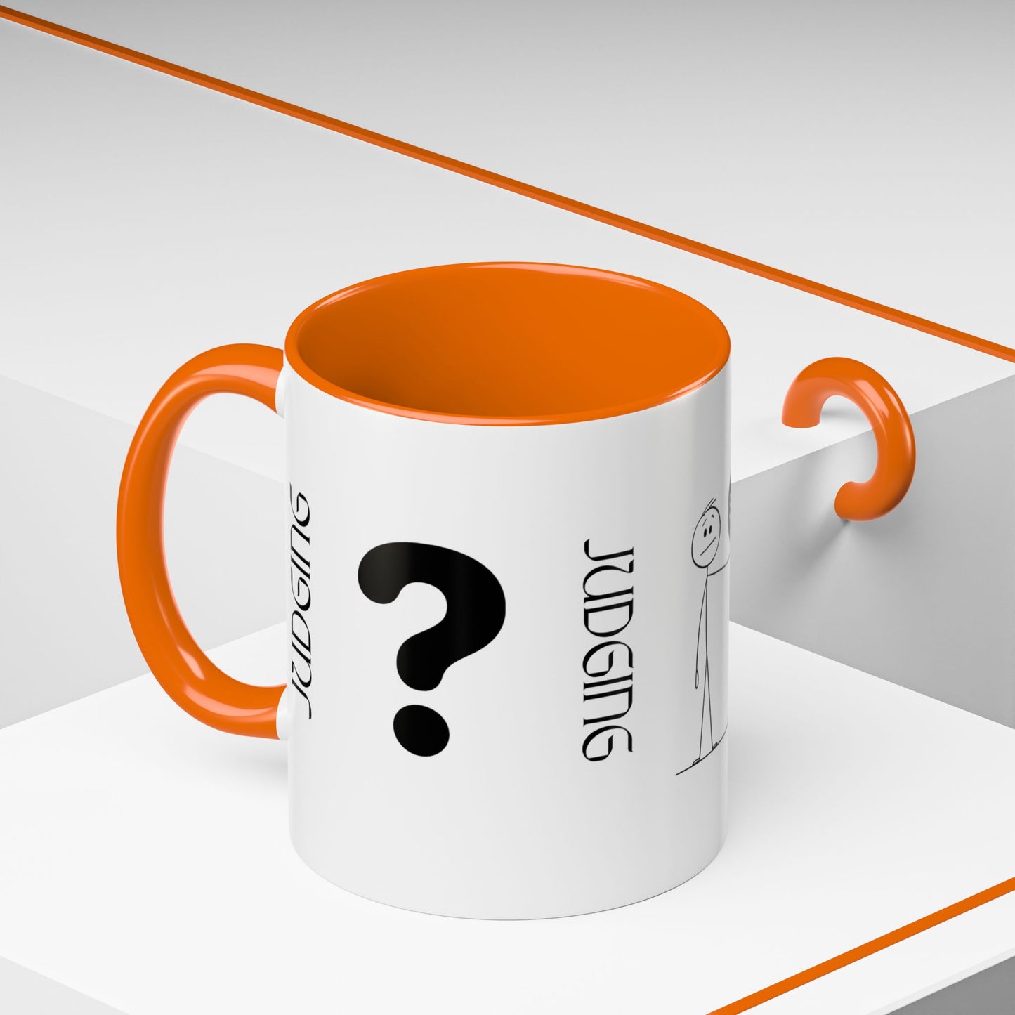 Judging Coffee Mug - 11 & 15oz Ceramic Drinkware for Funny Gift, Home Decor, Office Use, Tea Lovers, Unique Present
