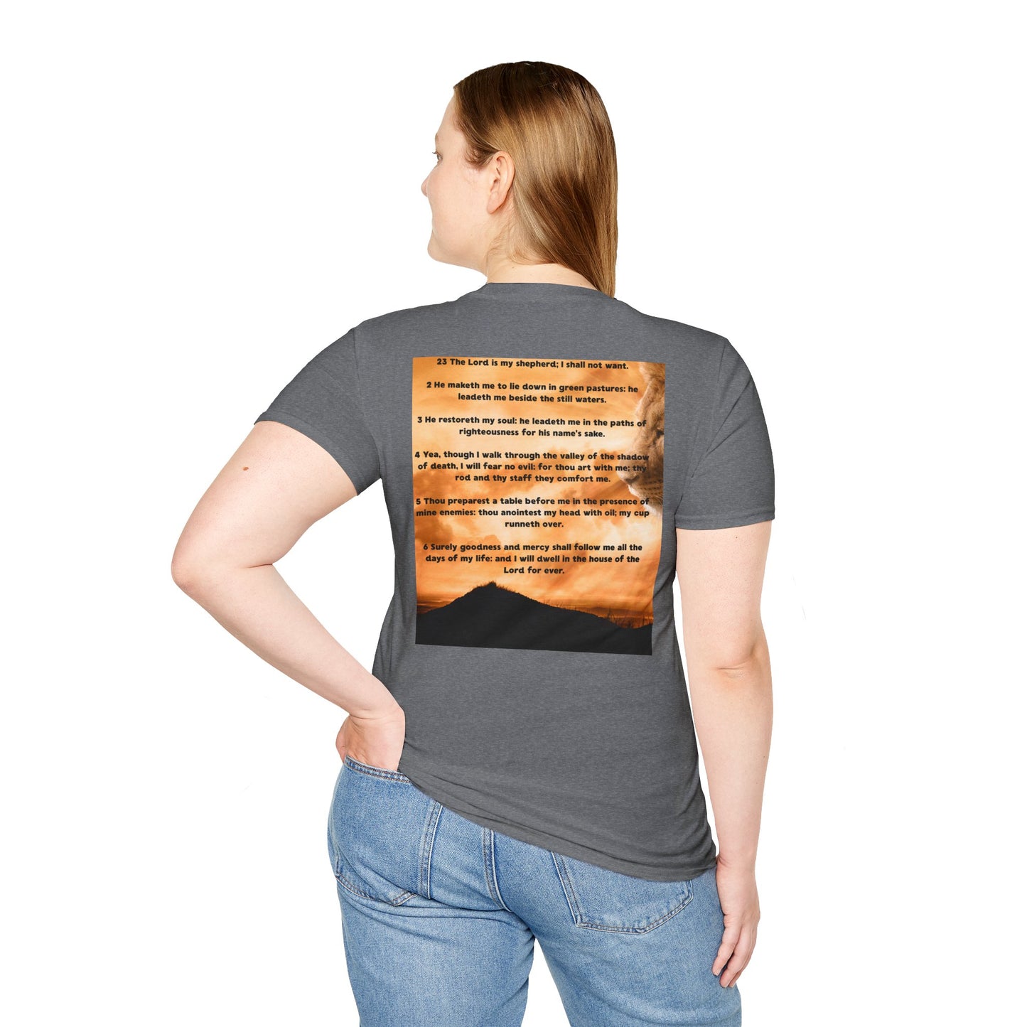PSALM 23 Comfortable Faith-Inspired T-Shirt with Psalm 23 Design, Spiritual Tee, Christian Apparel, Inspirational Gifts, Everyday Wear