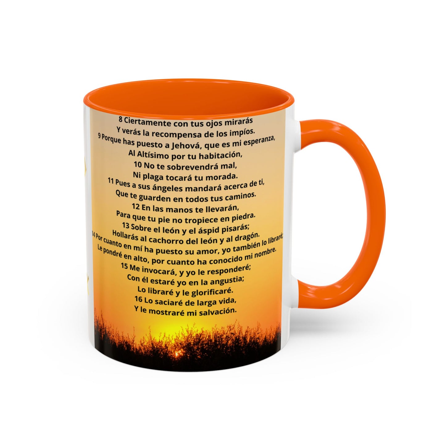 SALMO 91 Inspirational Coffee Mug, Motivational Mug, Gift for Coffee Lovers, Cozy Morning Vibes, Religious Gift