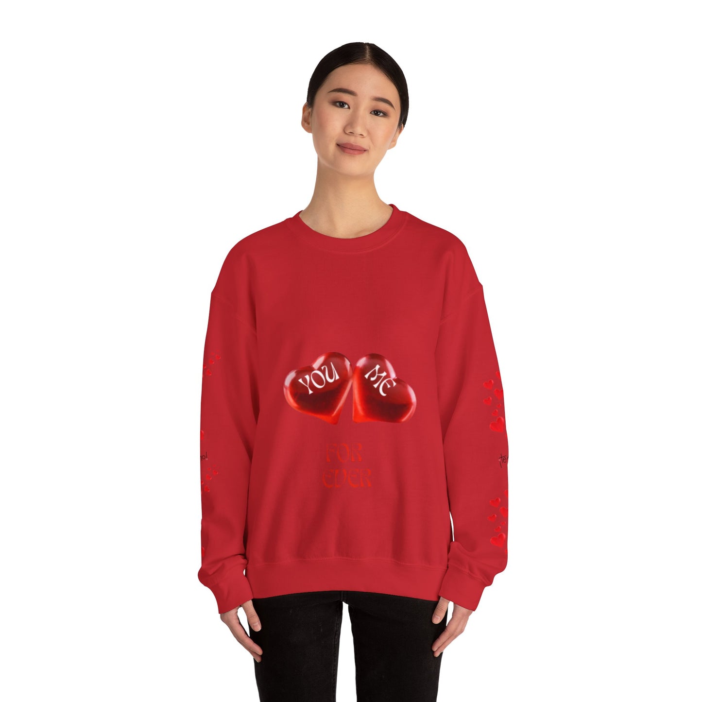 YOU AND ME Romantic Crewneck Sweatshirt, Valentine's Day Gift, Heart Sweatshirt, Unisex Love Hoodie, Couples Apparel