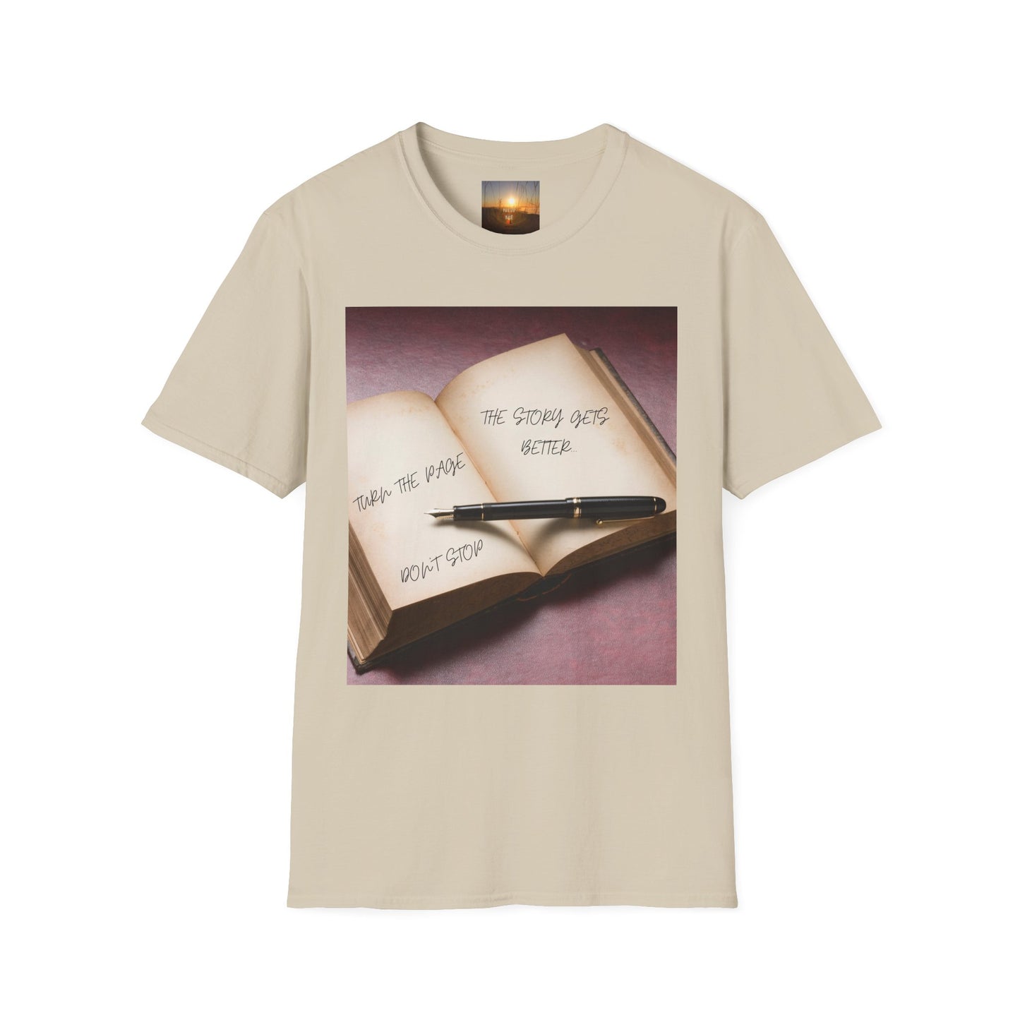 TURN THE PAGE Inspirational Book T-Shirt, Motivational Tee, Reading Lover Gift, Journal Enthusiast Apparel, Bookworm T-Shirt, Literary Quote Shirt