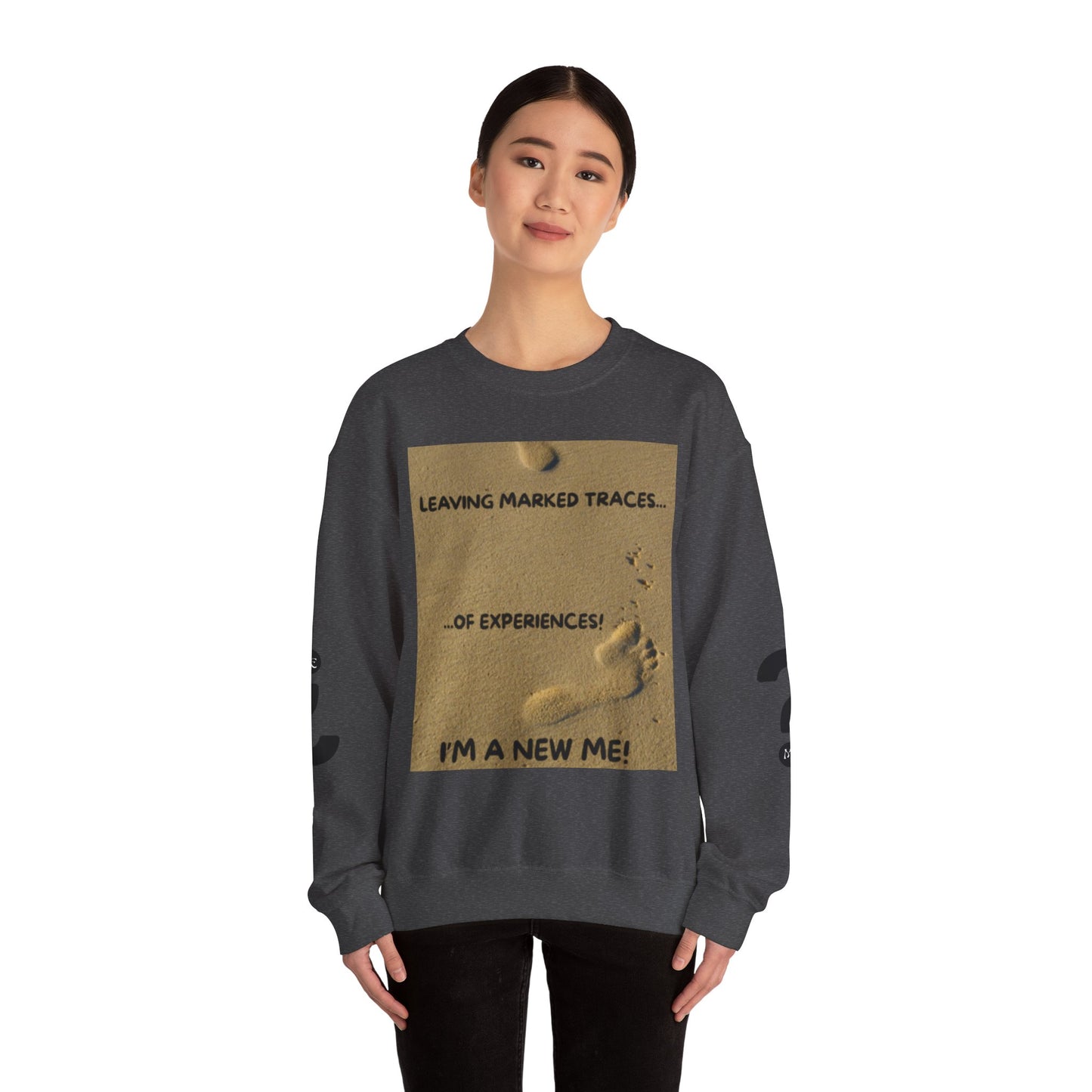 LEAVING MARKED TRACES New Beginnings Crewneck Sweatshirt | Inspirational Gift, Motivational Apparel, Unisex Fashion, Casual Wear, Self-Improvement