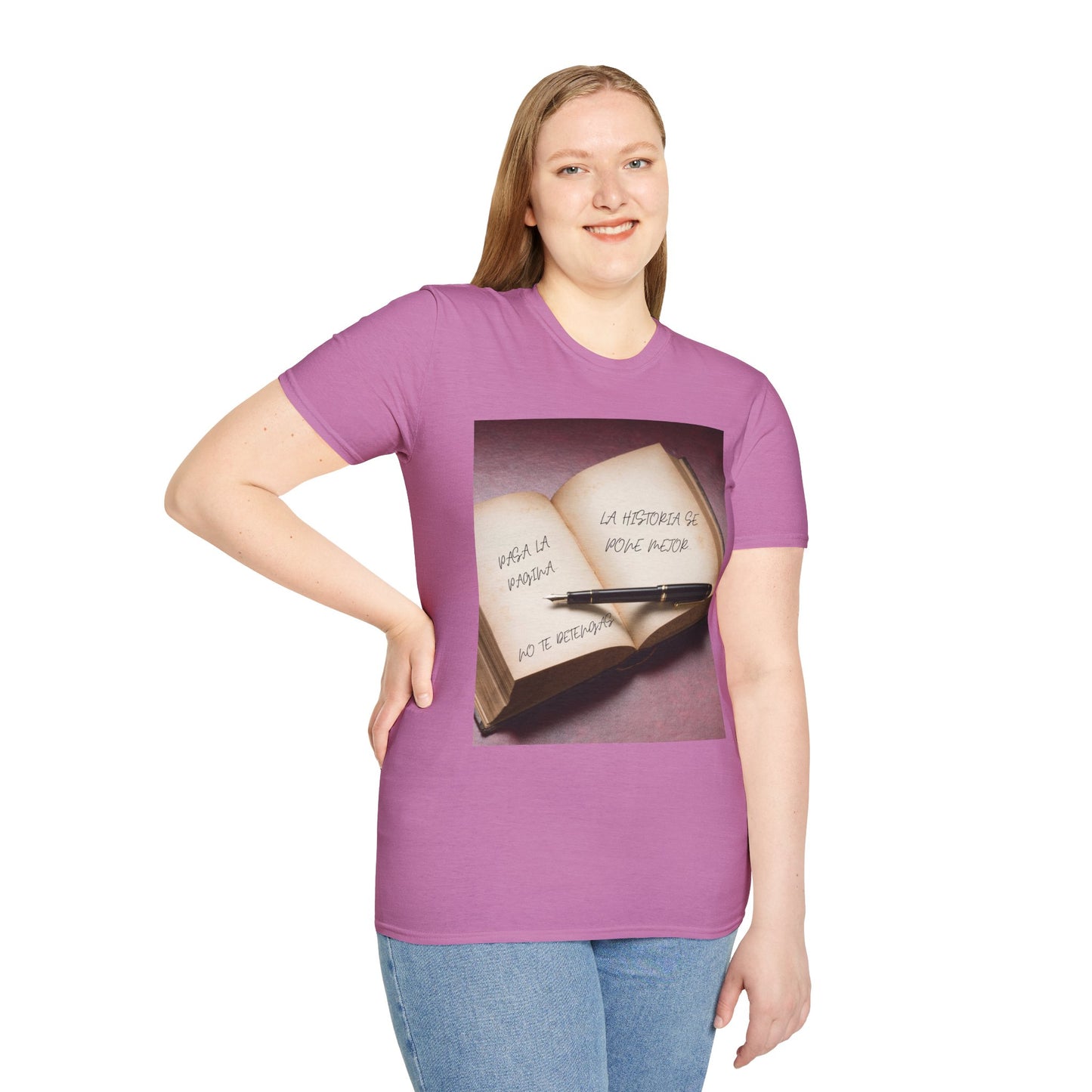 PASA LA PAGINA Inspirational Quote T-Shirt, Motivational Tee, Gift for Writers, Book Lovers Apparel, Comfortable Fashion Statement