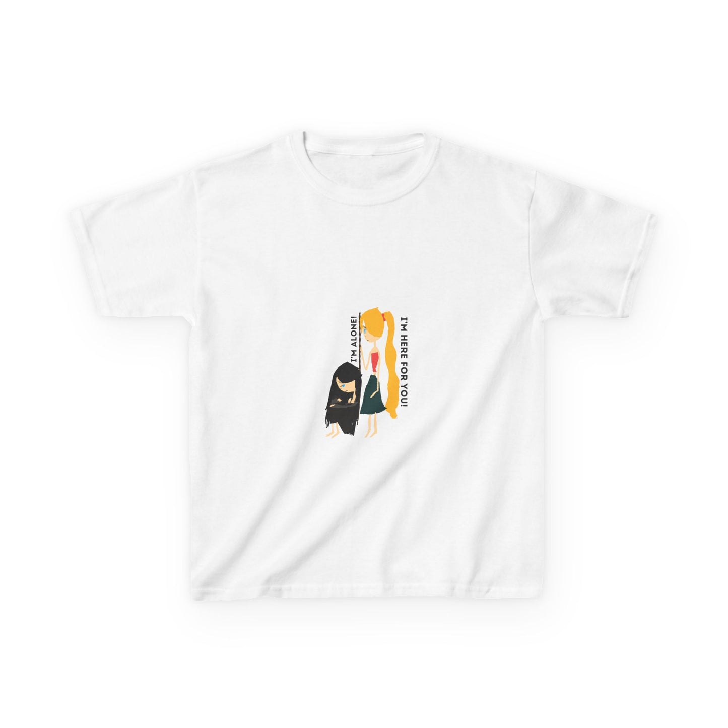 IM ALONE IM HERE FOR YOU ISAAC IDYER ARTS DESINGS Kids Heavy Cotton™ Tee