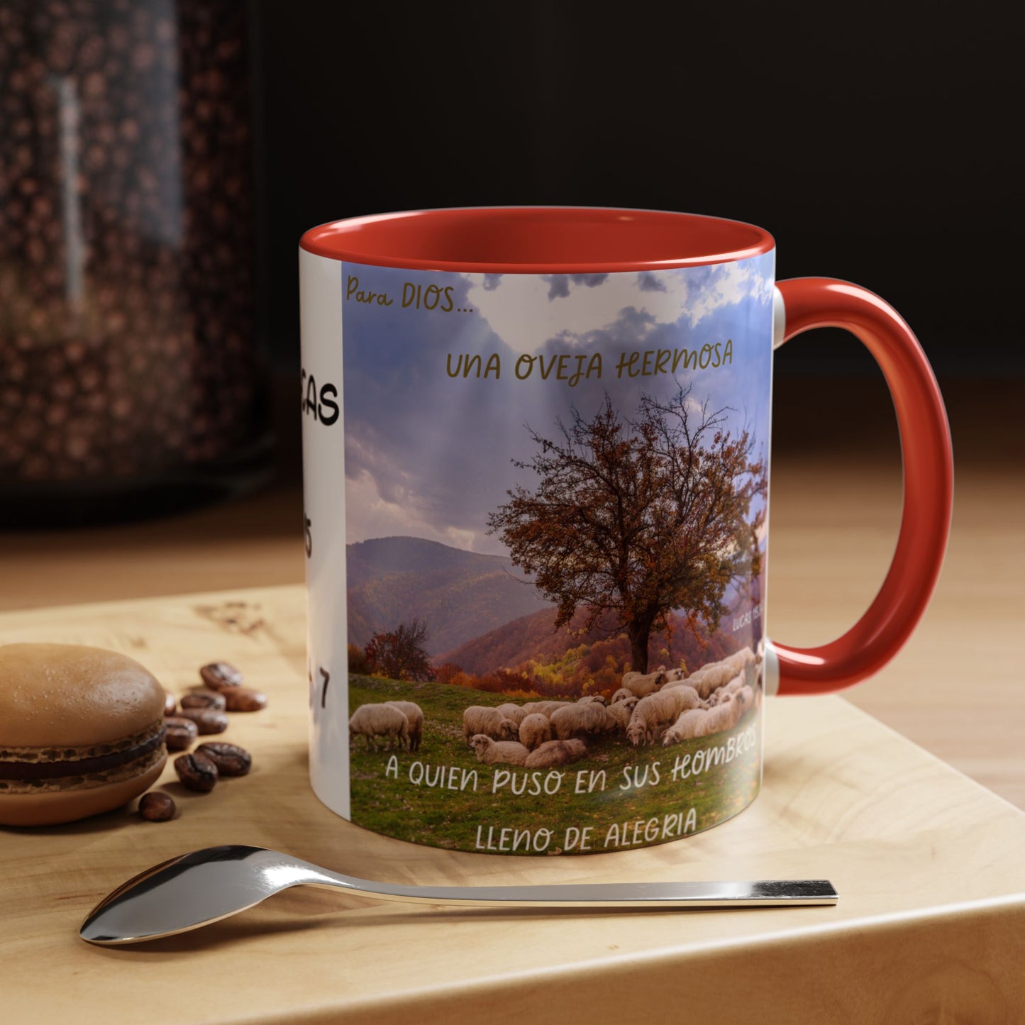 OVEJA NEGRA Personalized Accent Coffee Mug for Sheep Lovers, Custom Birthday Gift, Rustic Farmhouse Decor, Animal Mug, Unique Gift Idea