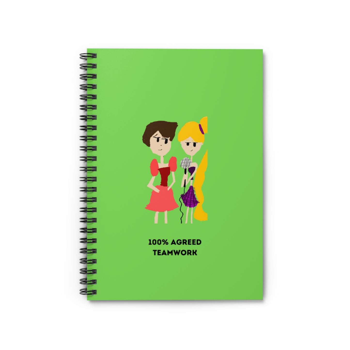 100 % AGREED TEAM WORKS Spiral Notebook - Ruled Line