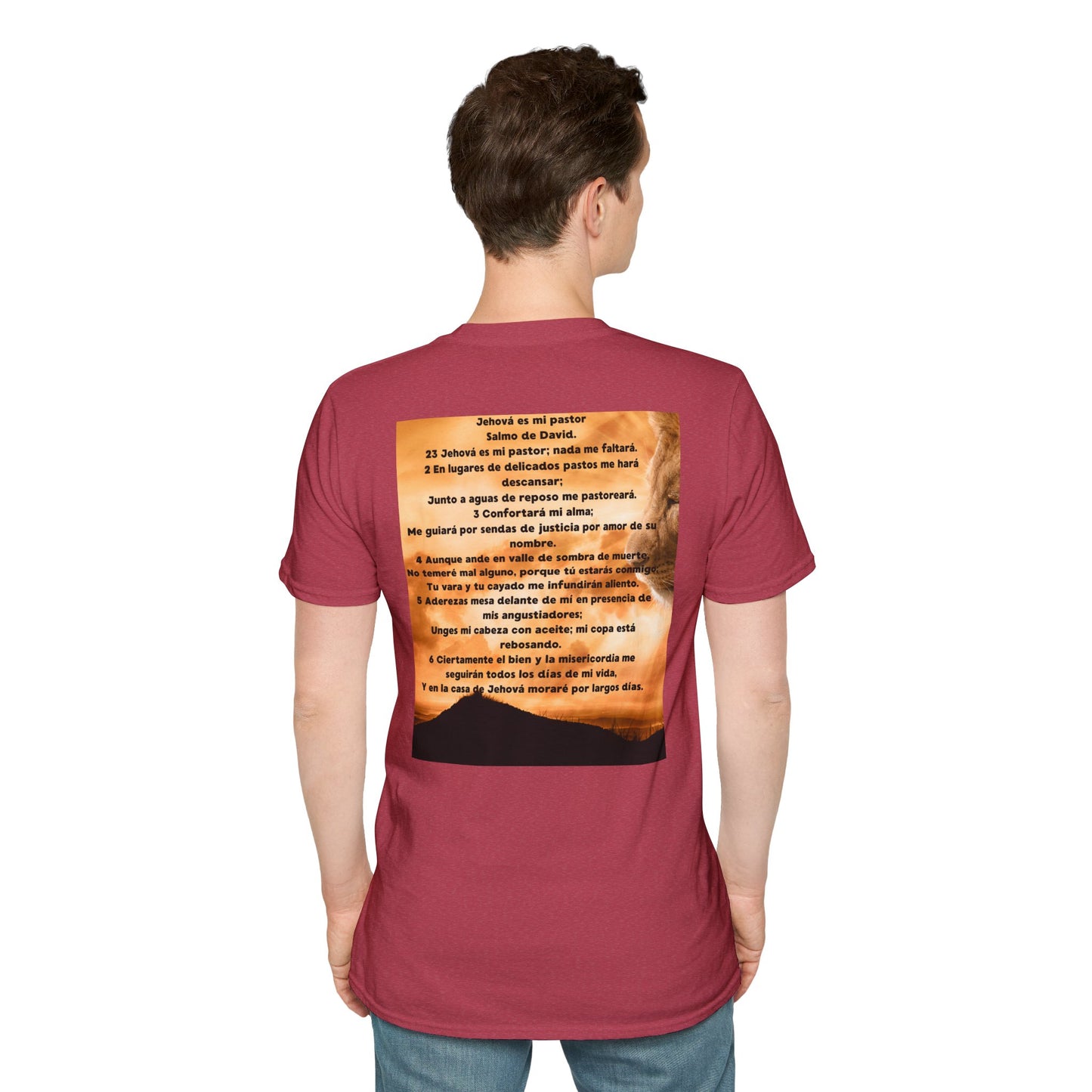SALMOS 23 Inspirational Unisex T-Shirt with Psalm 23 Design, Motivational Gift for Friends, Faith-Based Apparel, Religious Shirt, Casual Wear