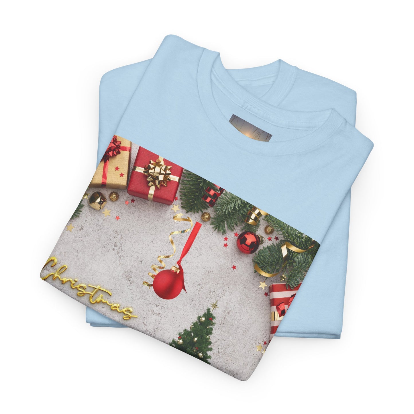 Christmas-Themed Unisex Heavy Cotton Tee, Holiday Gift, Festive Apparel, Family Gatherings, New Year Celebrations, Cute Christmas Shirt