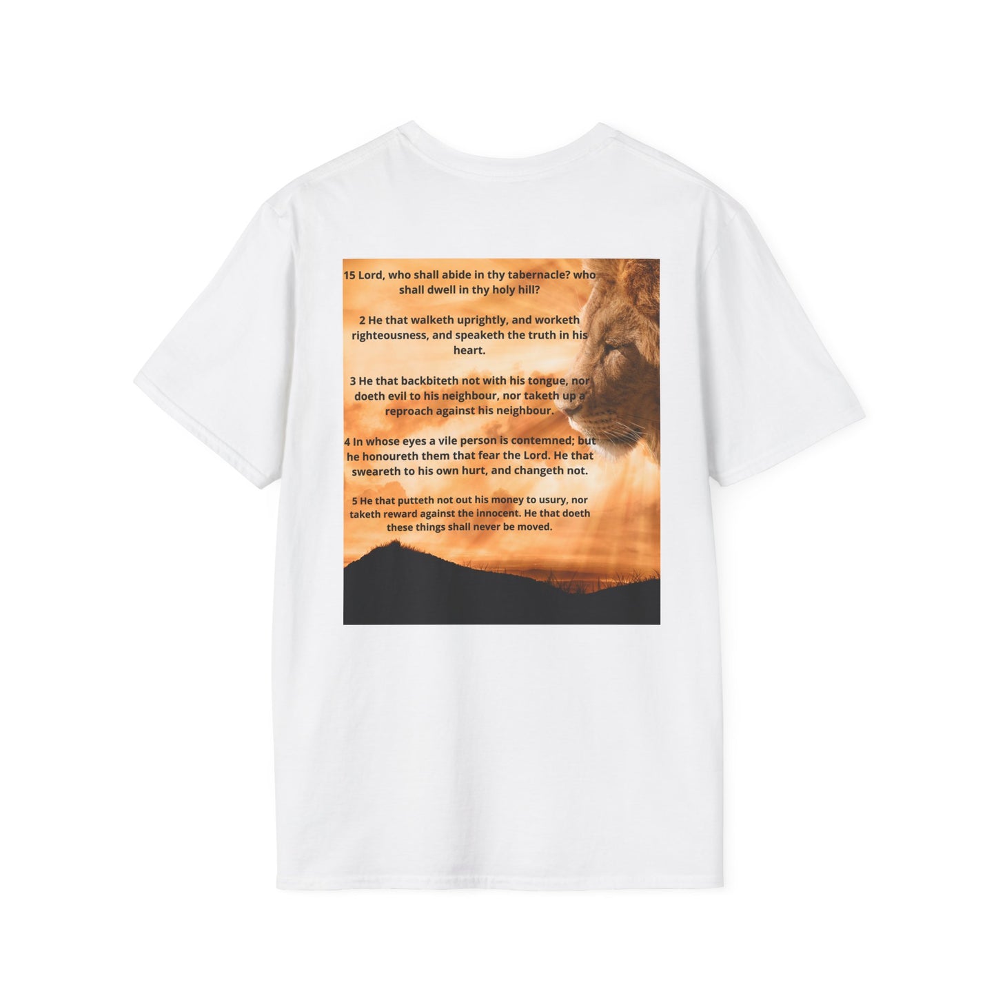 PSALM 15 Unisex Inspirational Psalm T-Shirt, Faith Tee, Scripture Shirt, Gift for Believers, Christian Apparel, Spiritual Casual Wear