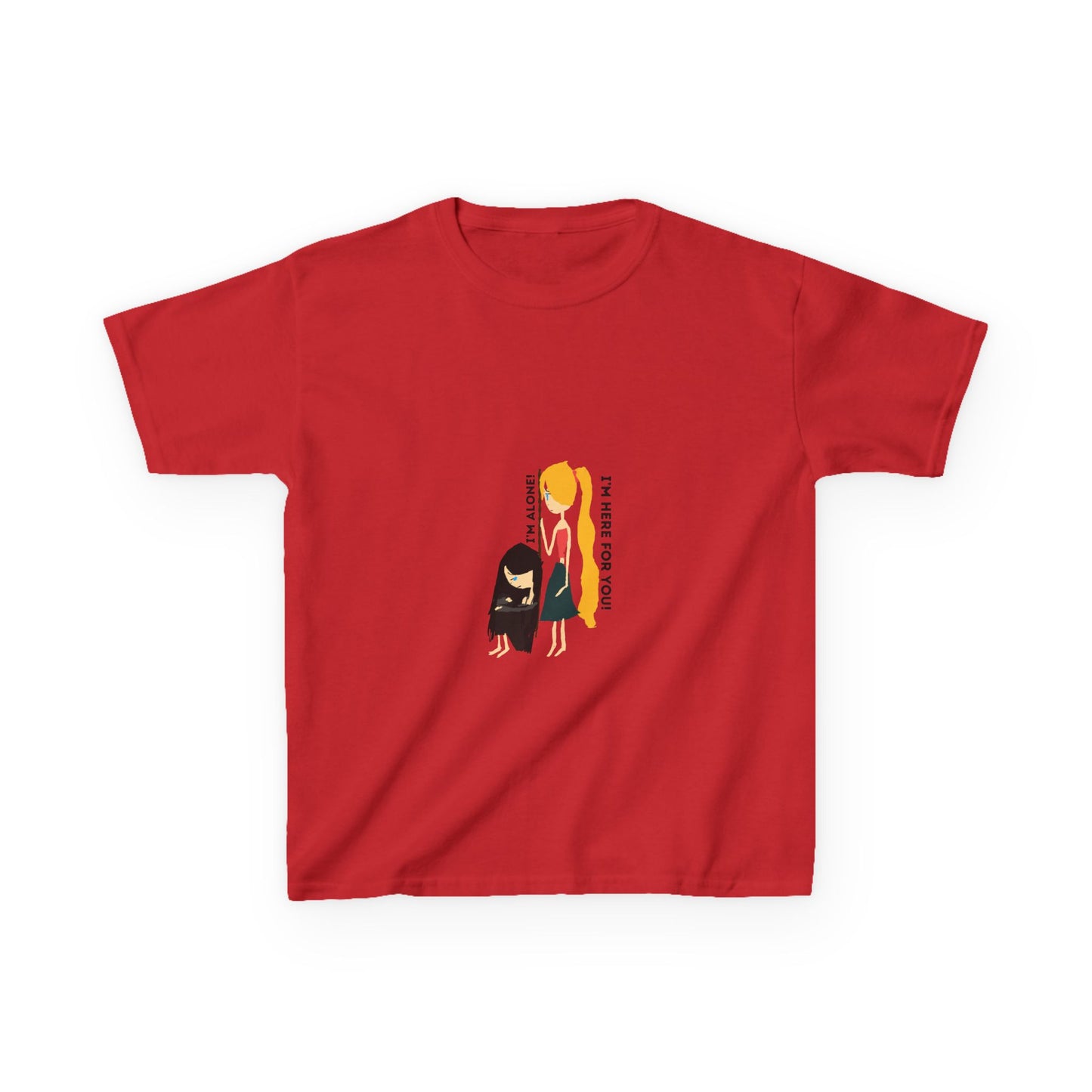 IM ALONE IM HERE FOR YOU ISAAC IDYER ARTS DESINGS Kids Heavy Cotton™ Tee