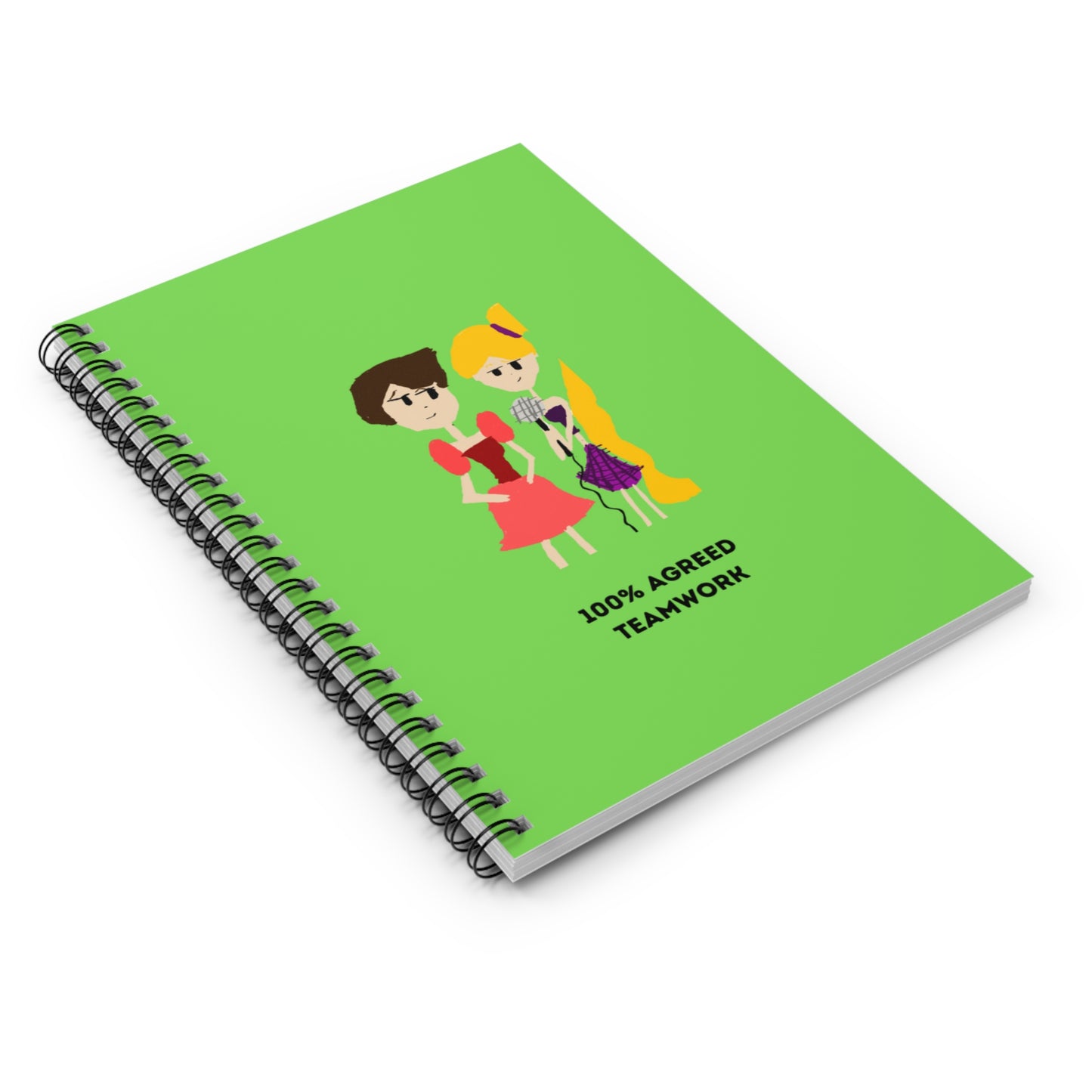 100 % AGREED TEAM WORKS Spiral Notebook - Ruled Line