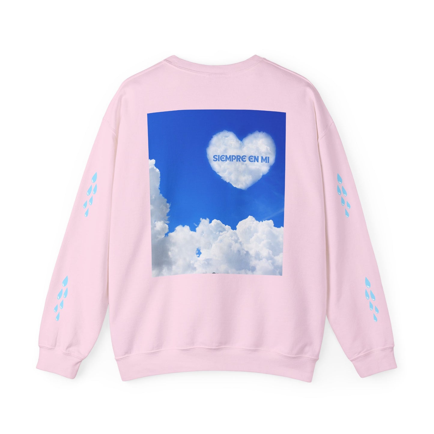 TE MANDO BESOS Heavenly Love Sweatshirt, Spiritual Crewneck, Angelic Gift, Cloud Art Pullover, Heartfelt Comfort Wear, Perfect for Love Celebrations