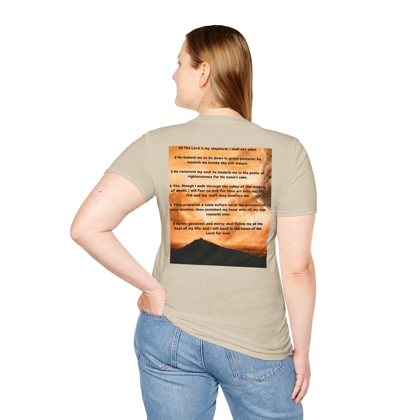 PSALM 23 Comfortable Faith-Inspired T-Shirt with Psalm 23 Design, Spiritual Tee, Christian Apparel, Inspirational Gifts, Everyday Wear