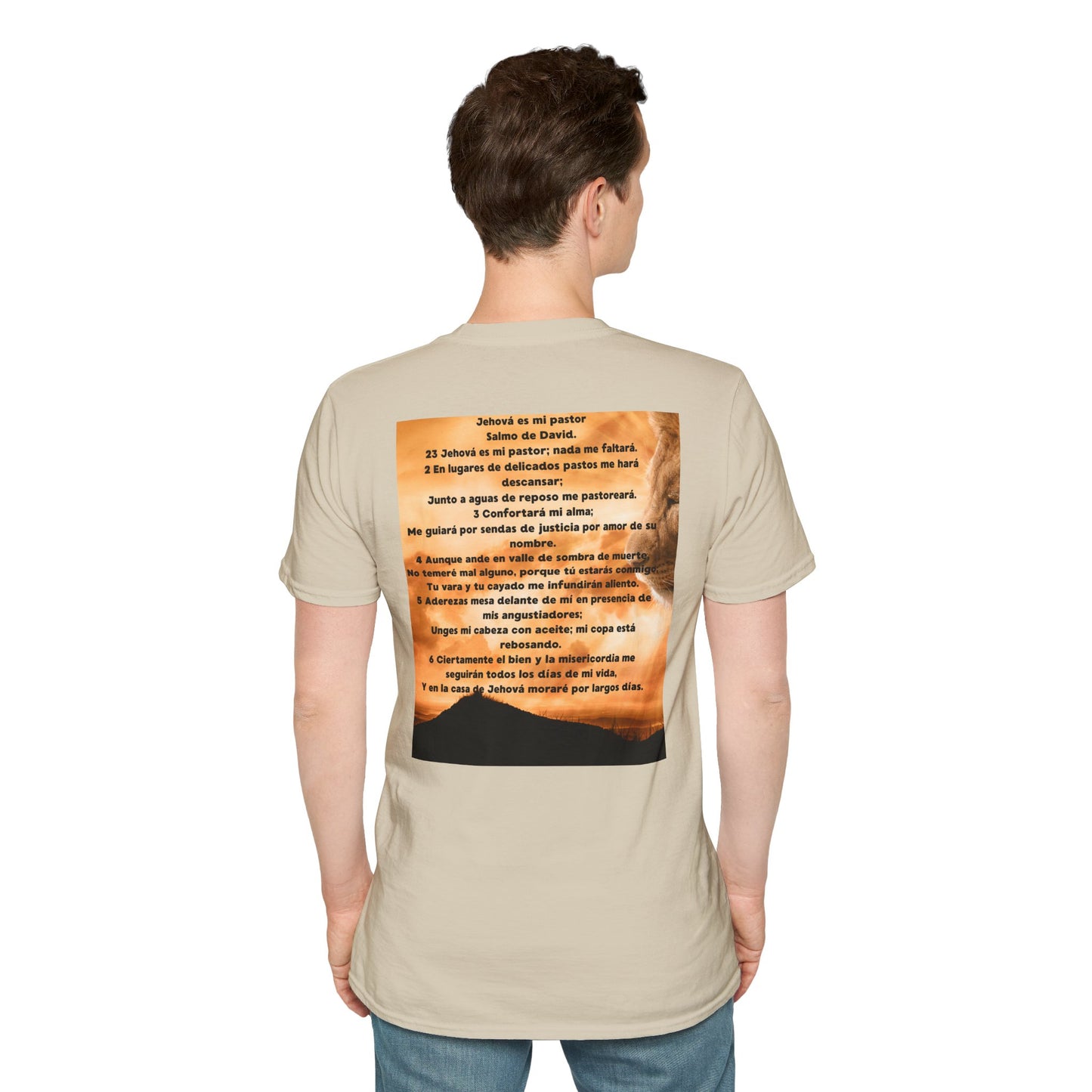 SALMOS 23 Inspirational Unisex T-Shirt with Psalm 23 Design, Motivational Gift for Friends, Faith-Based Apparel, Religious Shirt, Casual Wear