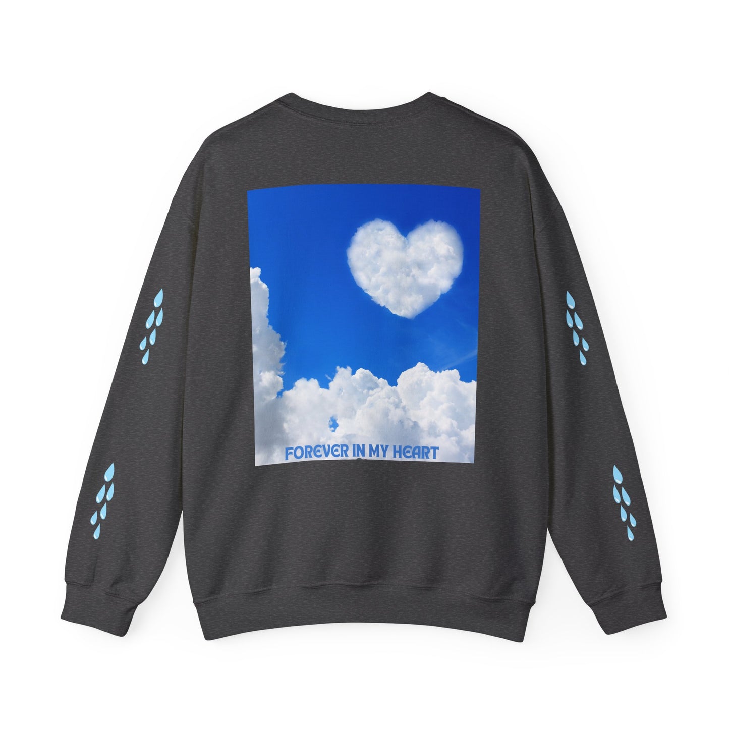 I SEND YOU KISSES Sky Heart Sweatshirt - I Send You Kisses, Cozy Gift for Loved Ones, Unisex Crewneck for Any Occasion, Valentine's Day Apparel, Cloud Print