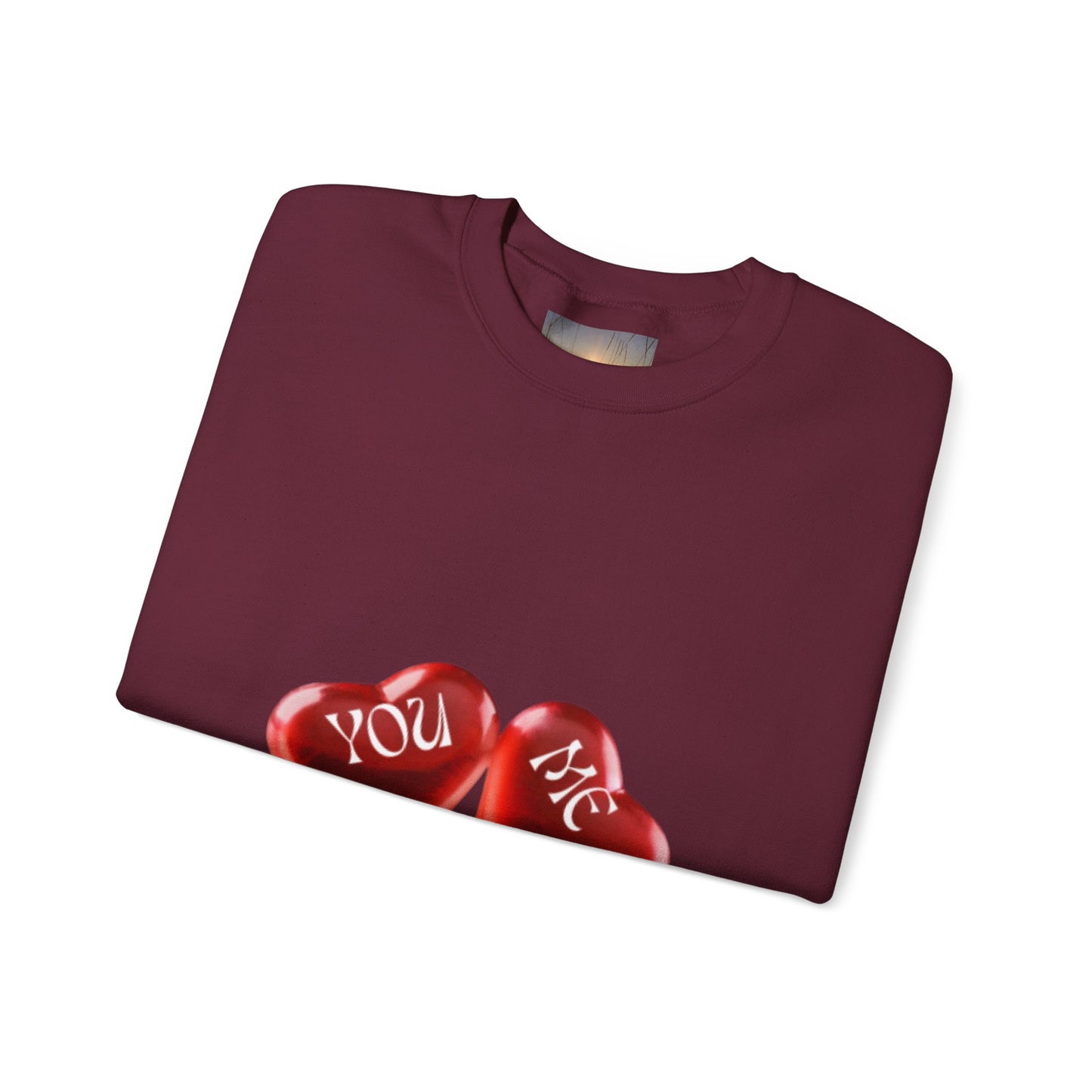 YOU AND ME Romantic Crewneck Sweatshirt, Valentine's Day Gift, Heart Sweatshirt, Unisex Love Hoodie, Couples Apparel