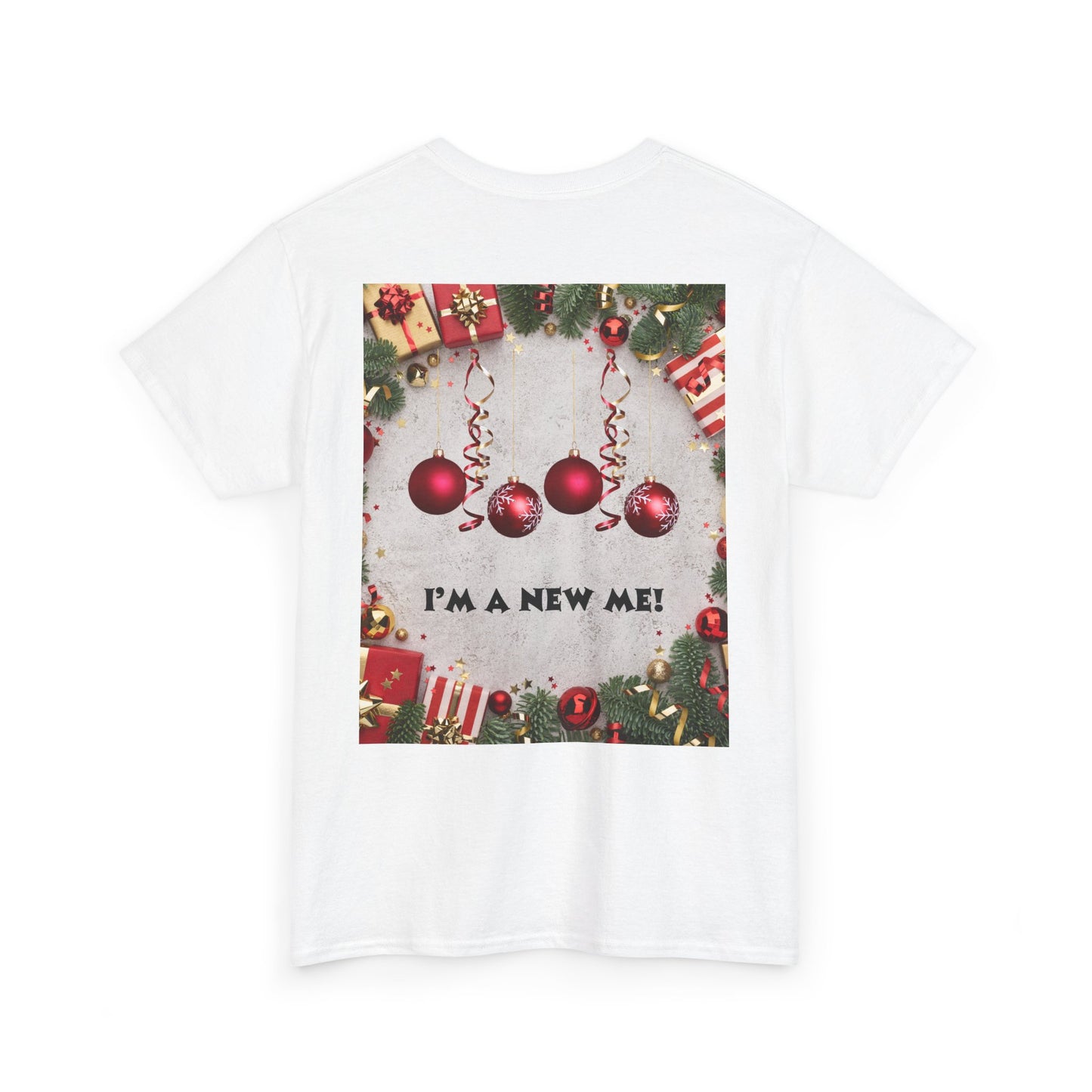 Christmas-Themed Unisex Heavy Cotton Tee, Holiday Gift, Festive Apparel, Family Gatherings, New Year Celebrations, Cute Christmas Shirt