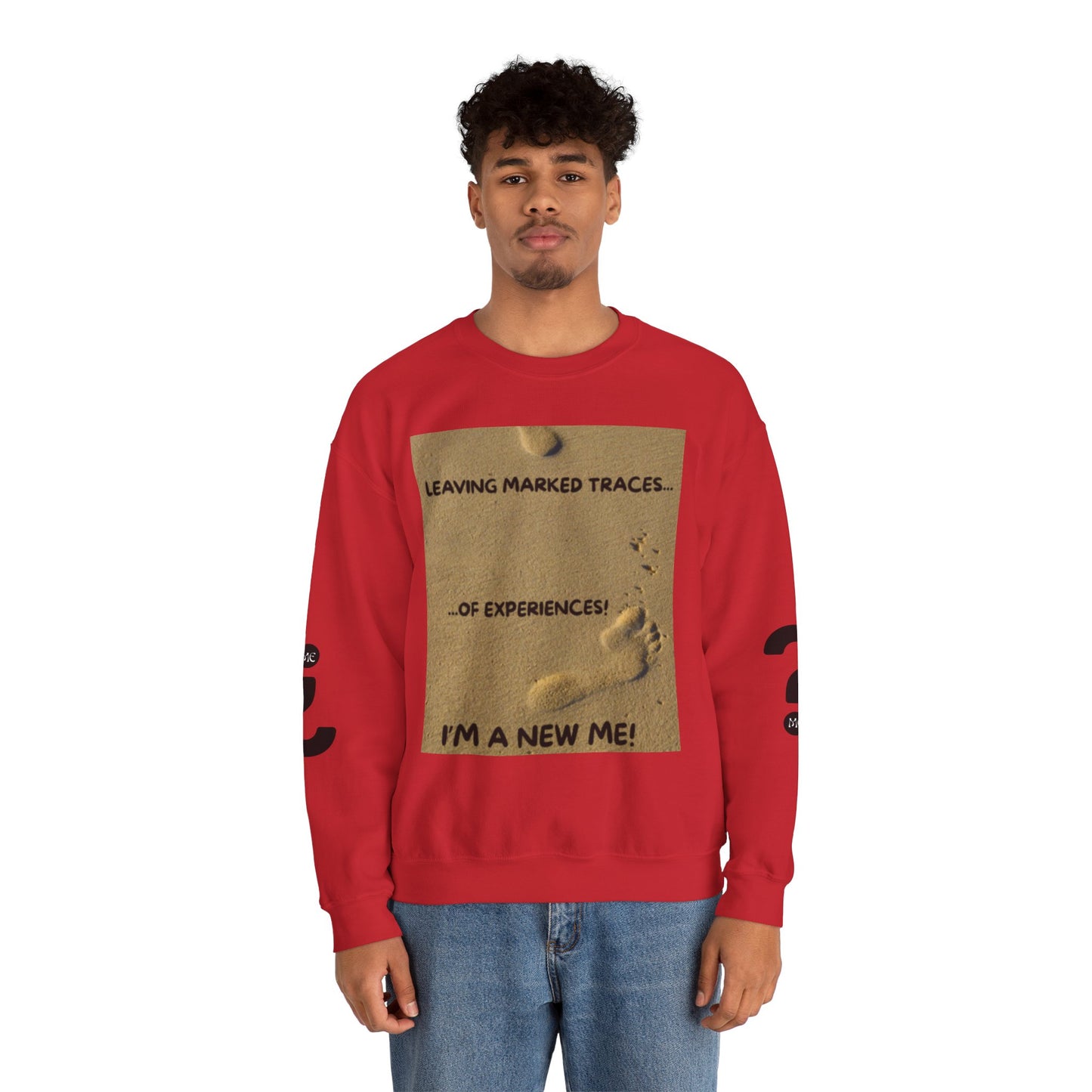 LEAVING MARKED TRACES New Beginnings Crewneck Sweatshirt | Inspirational Gift, Motivational Apparel, Unisex Fashion, Casual Wear, Self-Improvement