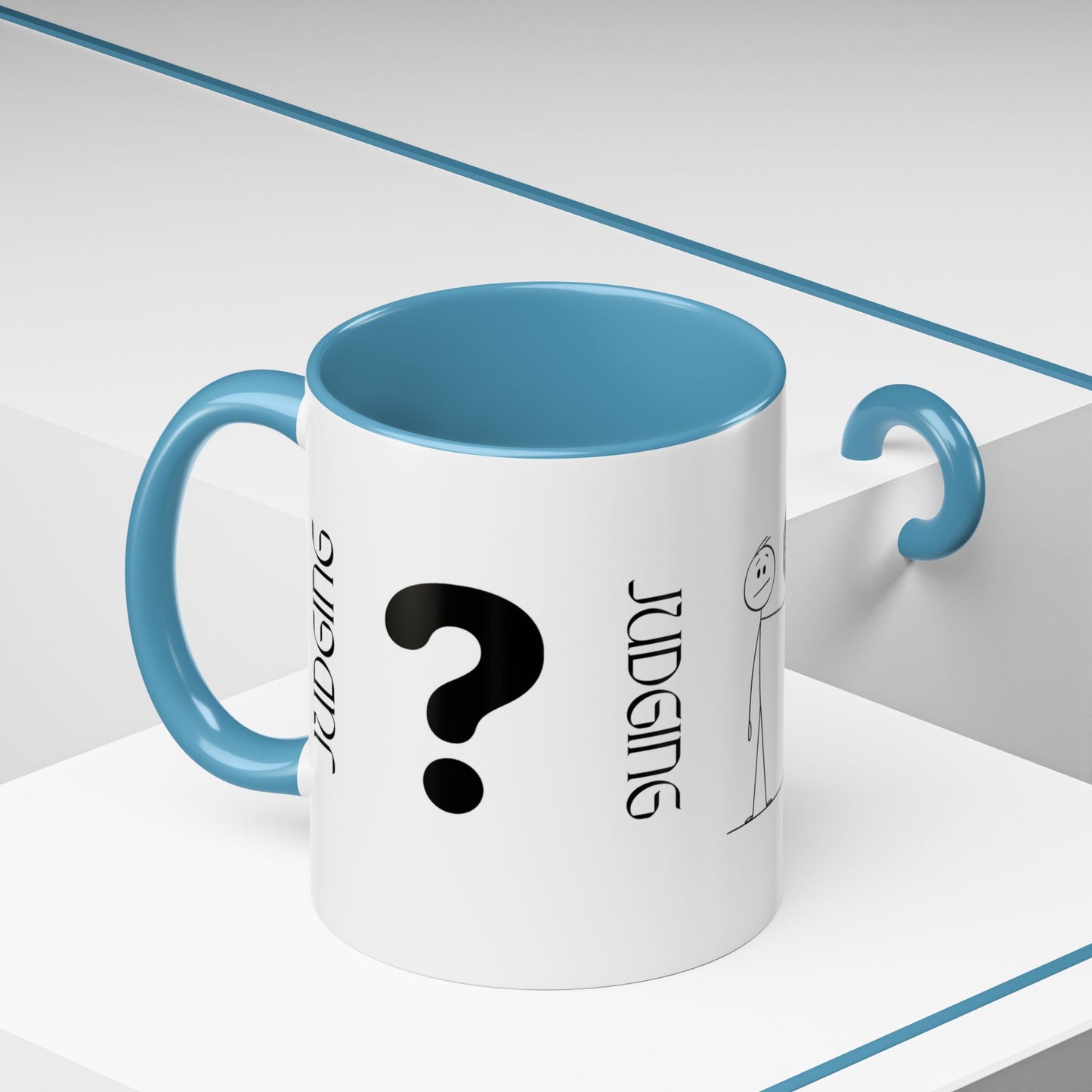 Judging Coffee Mug - 11 & 15oz Ceramic Drinkware for Funny Gift, Home Decor, Office Use, Tea Lovers, Unique Present