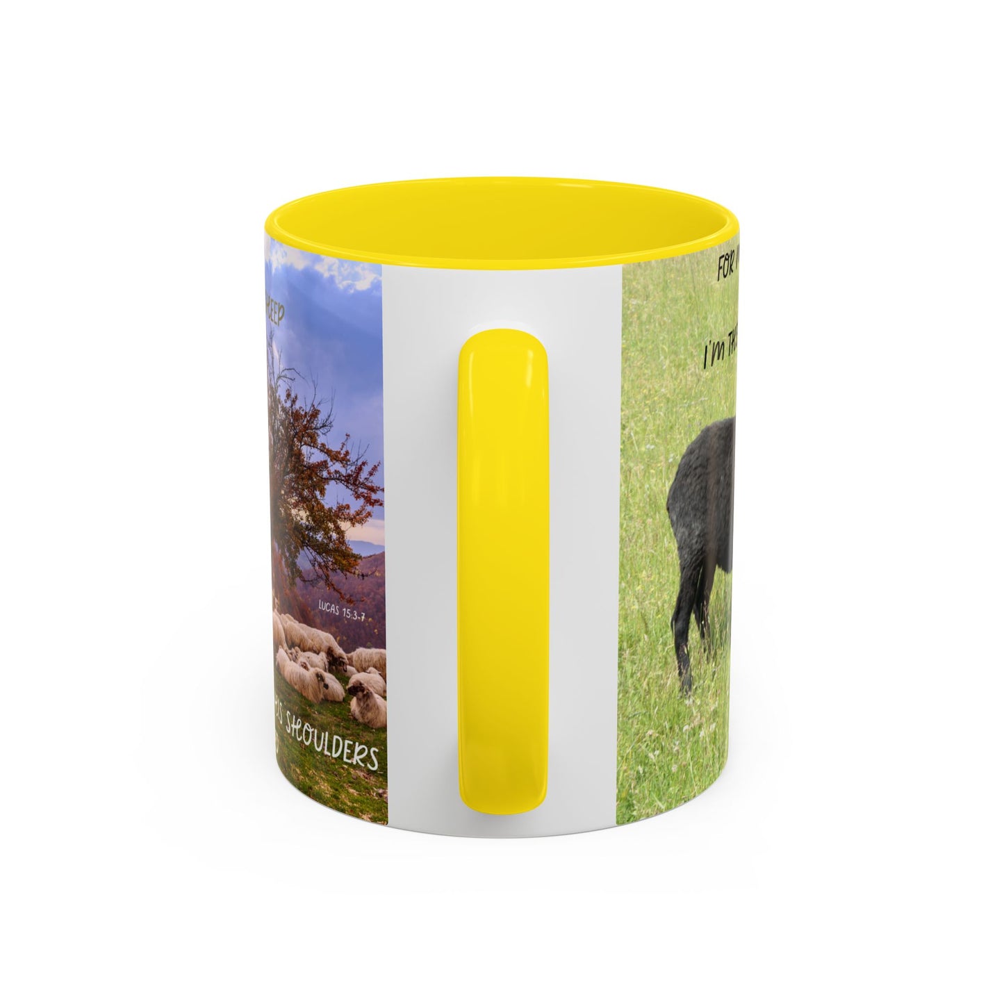 BLACK SHEEP Beautiful Sheep Coffee Mug, Inspirational Luke 15:3-7 Mug, Nature Lover Gift, Faith-Based Beverage Cup, Unique Farmhouse Decor