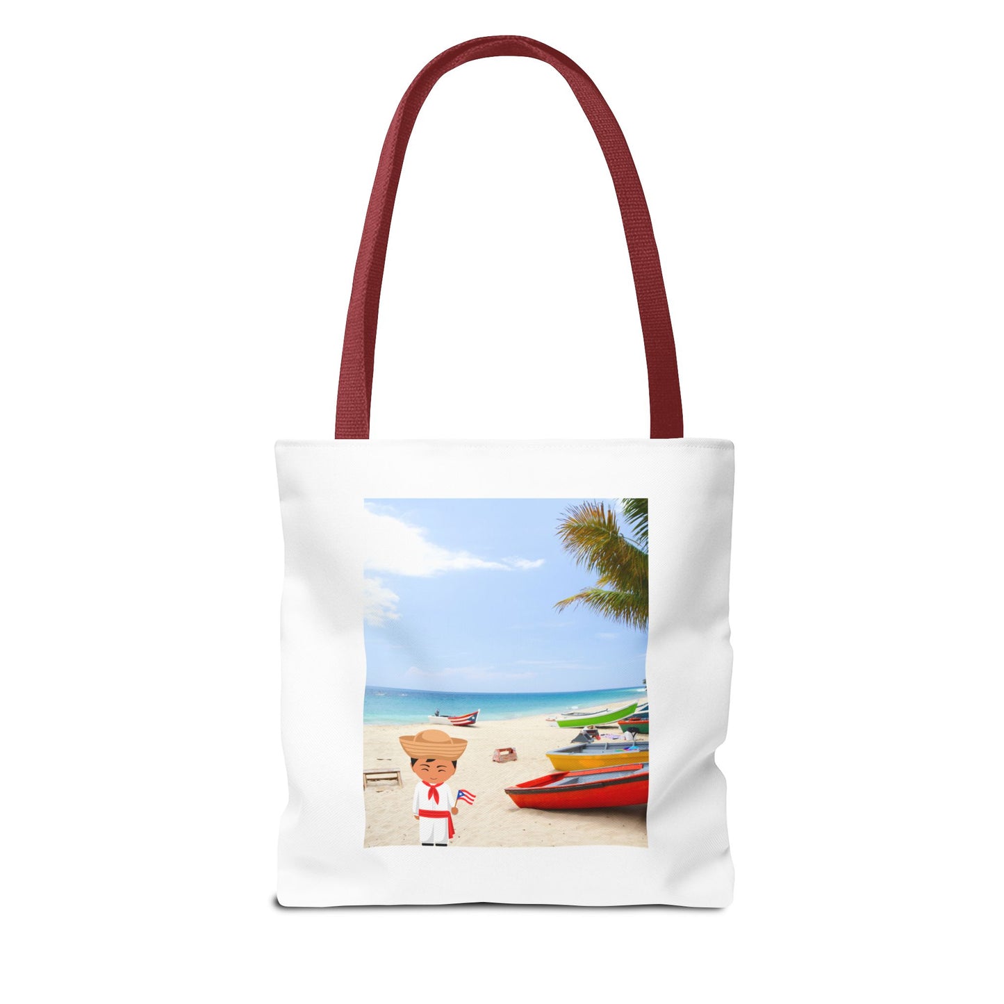 Vibrant Puerto Rican Tote Bag, Beach Carryall, Cultural Shopping Bag, Puerto Rico Pride, Vacation Accessory, Summer Essentials