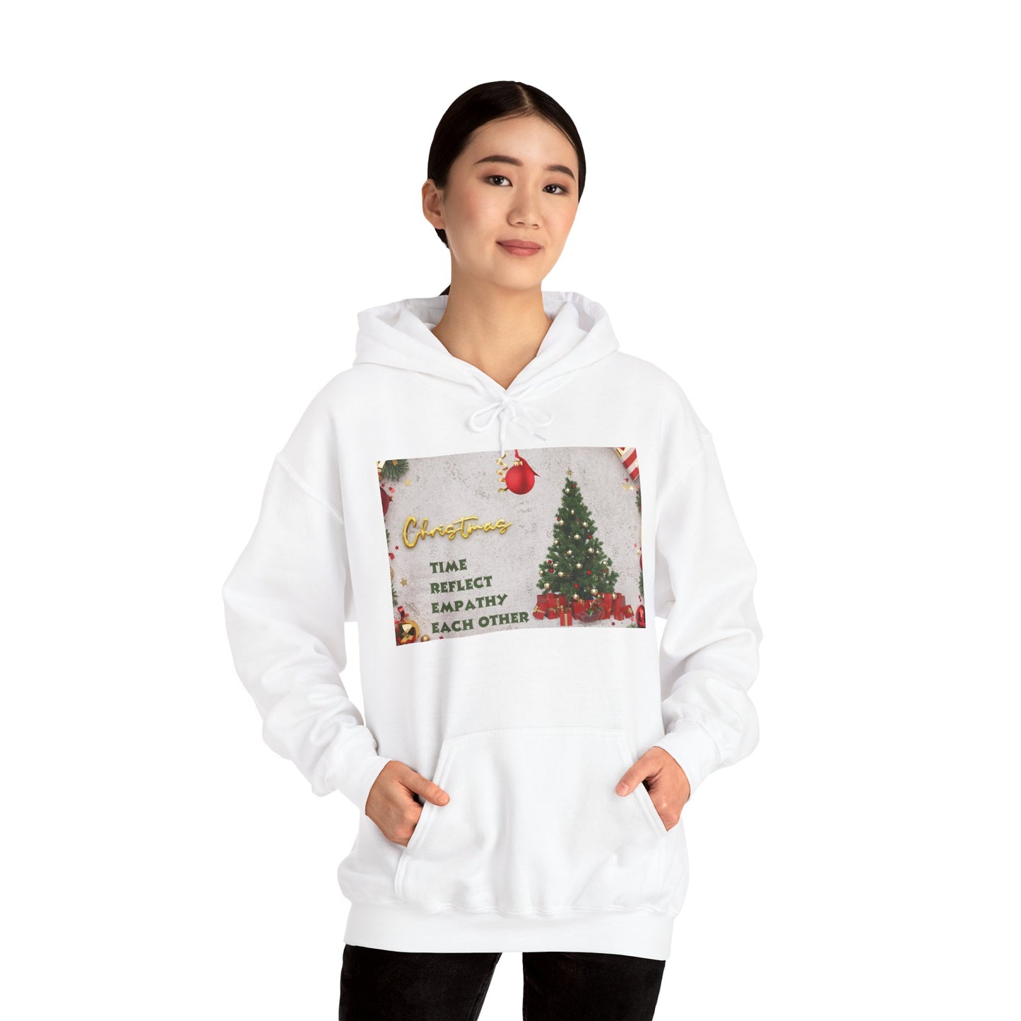 Christmas Vibe Hoodie, Festive Sweatshirt for Holiday Celebrations, Cozy Gift for Friends and Family, Unisex Winter Wear, Reflect Empathy
