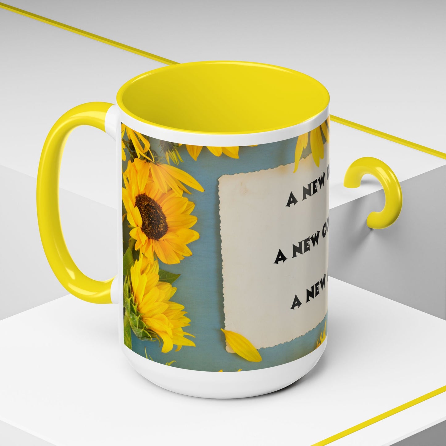A NEW COFFEE A NEW DAY A NEW ME... Accent Coffee Mug, 11oz